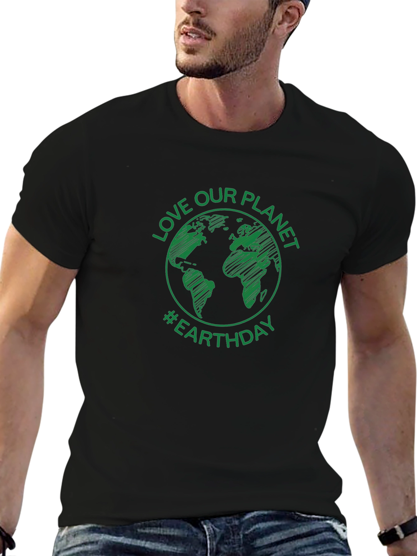Love Our Planet Earth Day T-Shirt - Green Graphic
