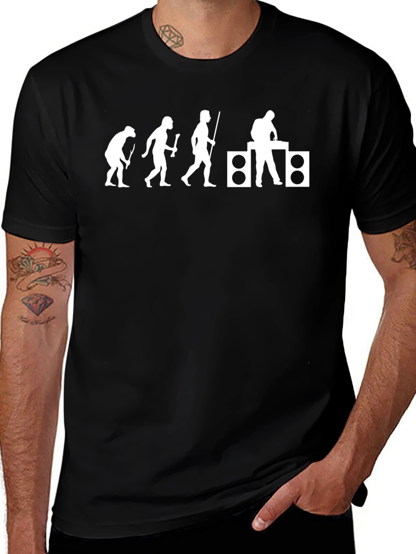 DJ Evolution Black T-Shirt - Music Lover Tee