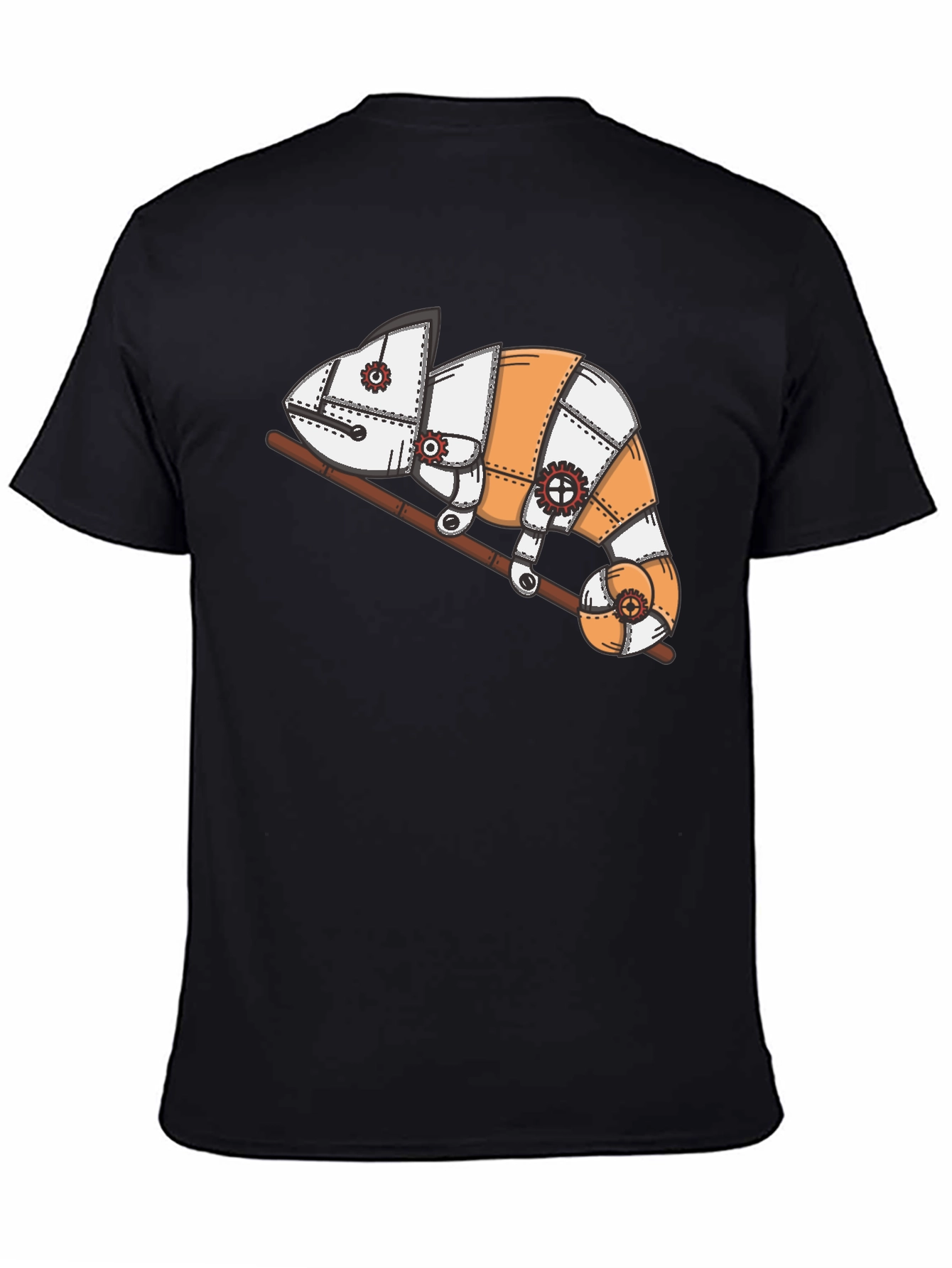 Steampunk Chameleon Graphic T-Shirt - Unique Design