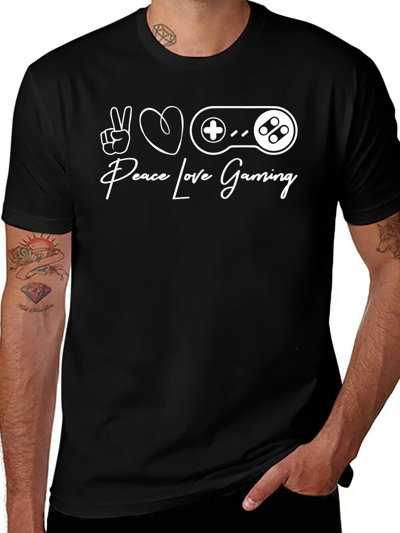 Peace Love Gaming T-Shirt - Gamer Apparel