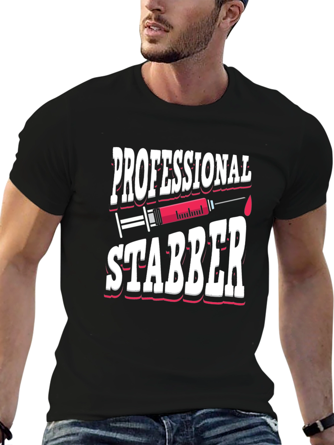 Professional Stabber T-Shirt Funny Nurse Graphic Tee