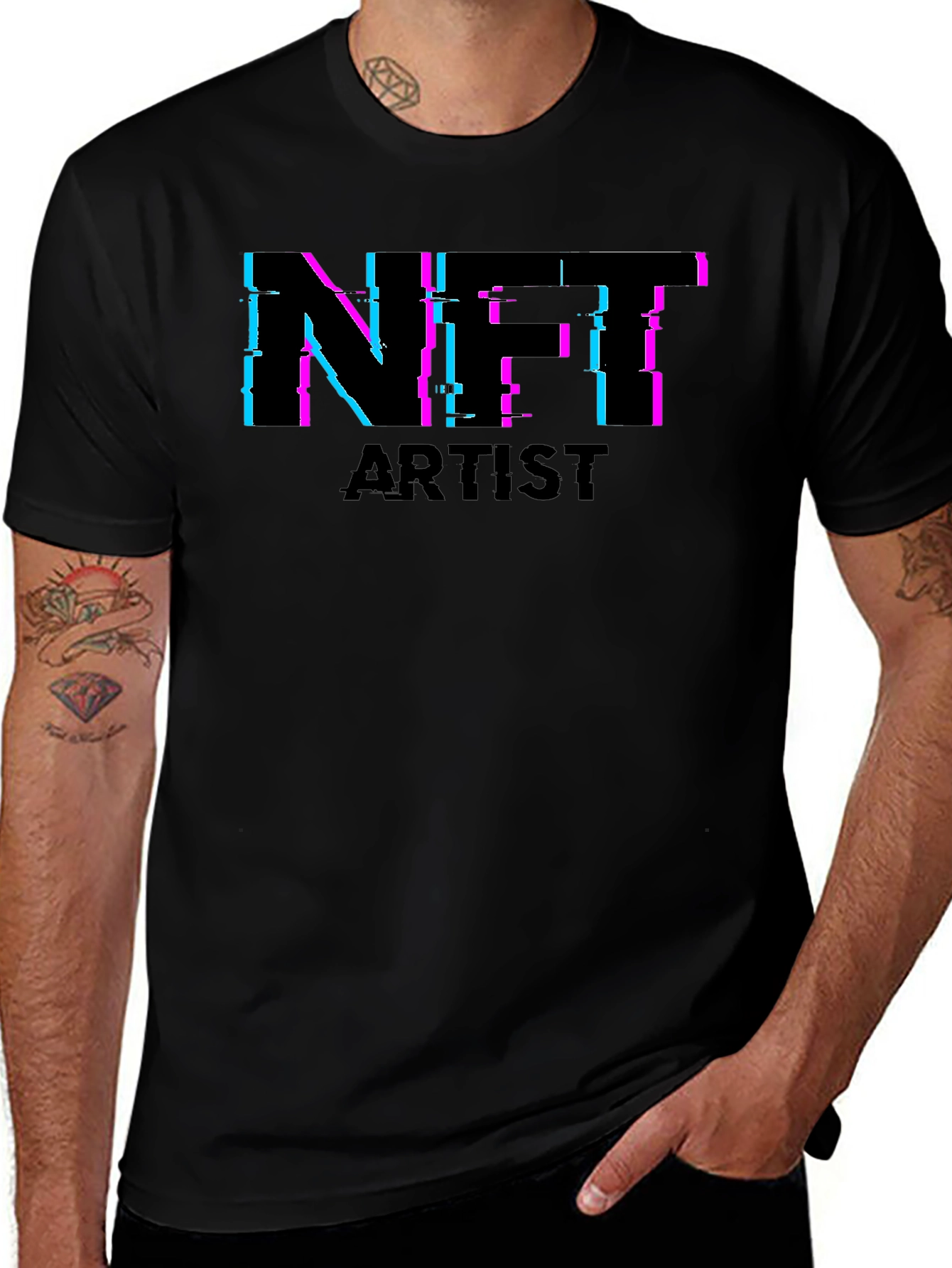 NFT Artist Black Tee - Crypto Art Fashion