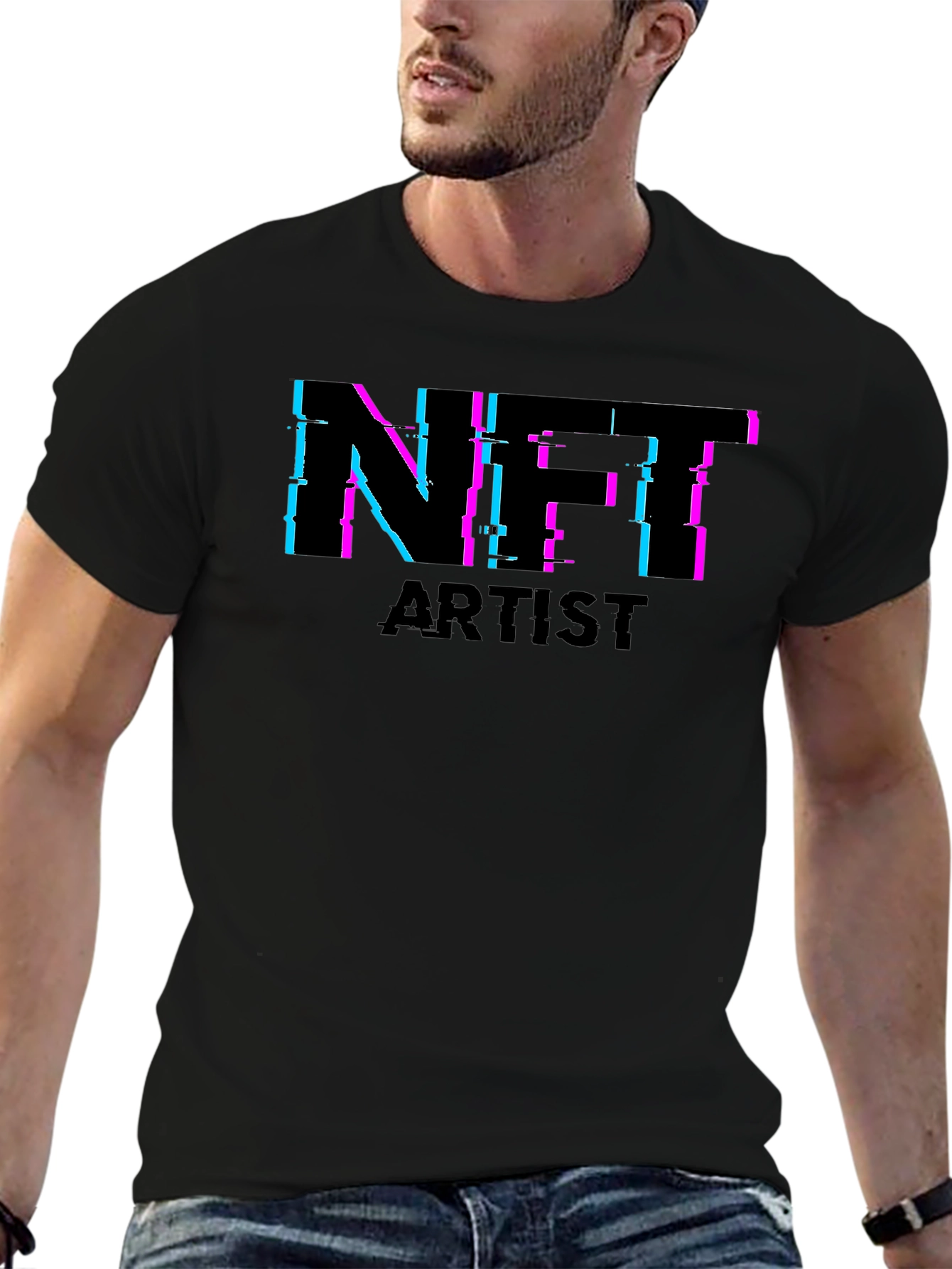 NFT Artist Black Tee - Crypto Art Fashion