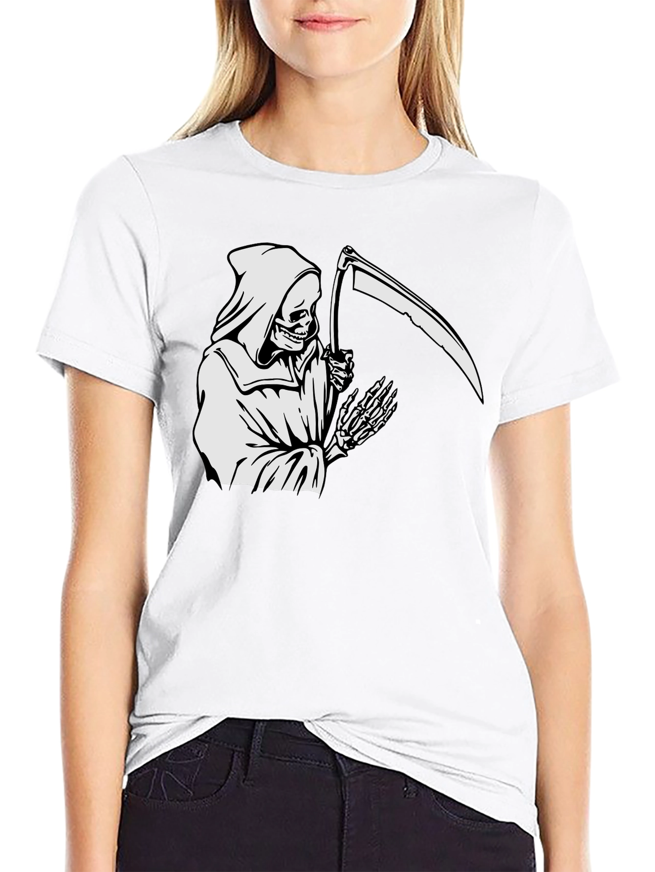 Grim Reaper Graphic T-Shirt - Black