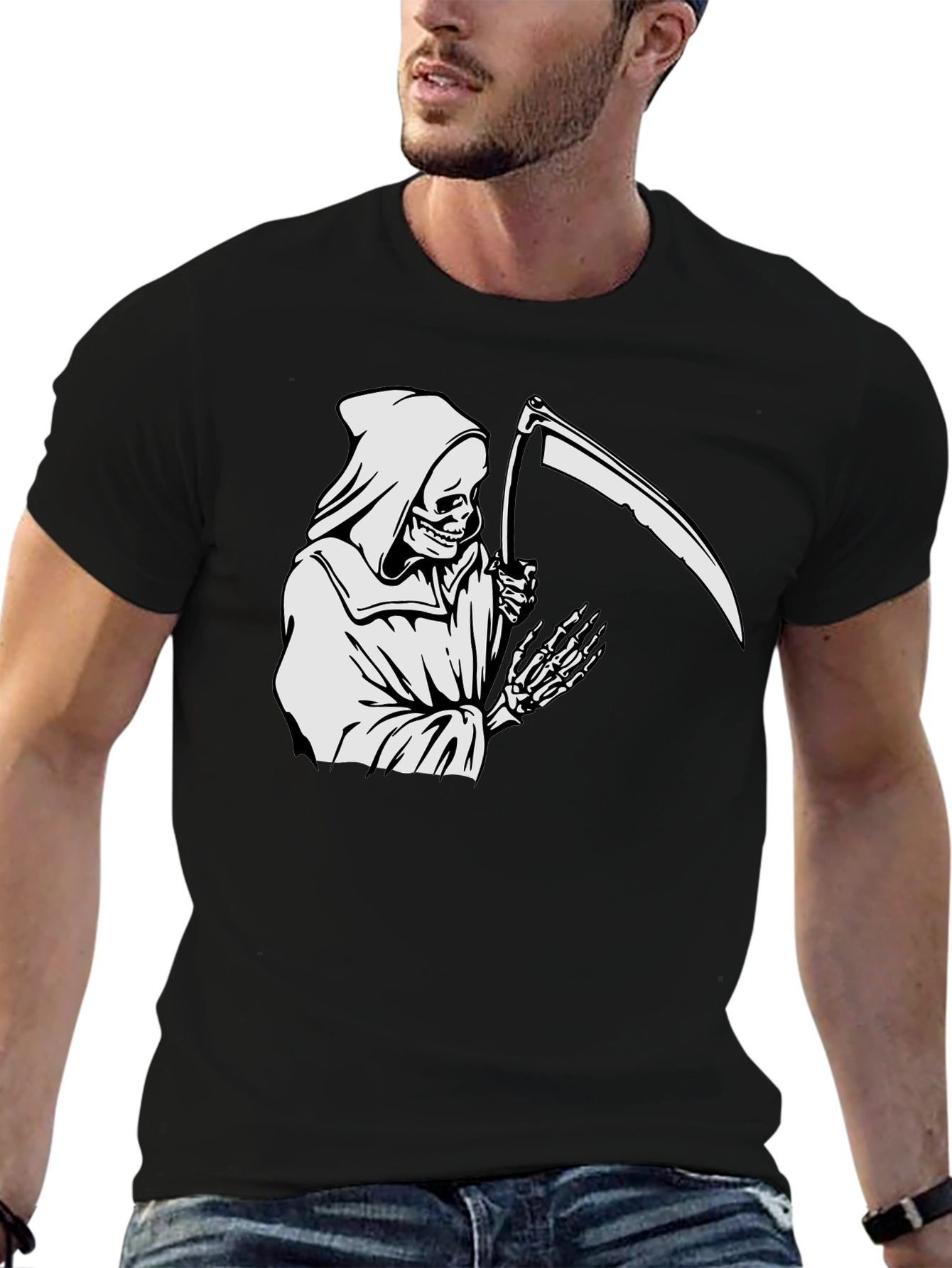 Grim Reaper Graphic T-Shirt - Black
