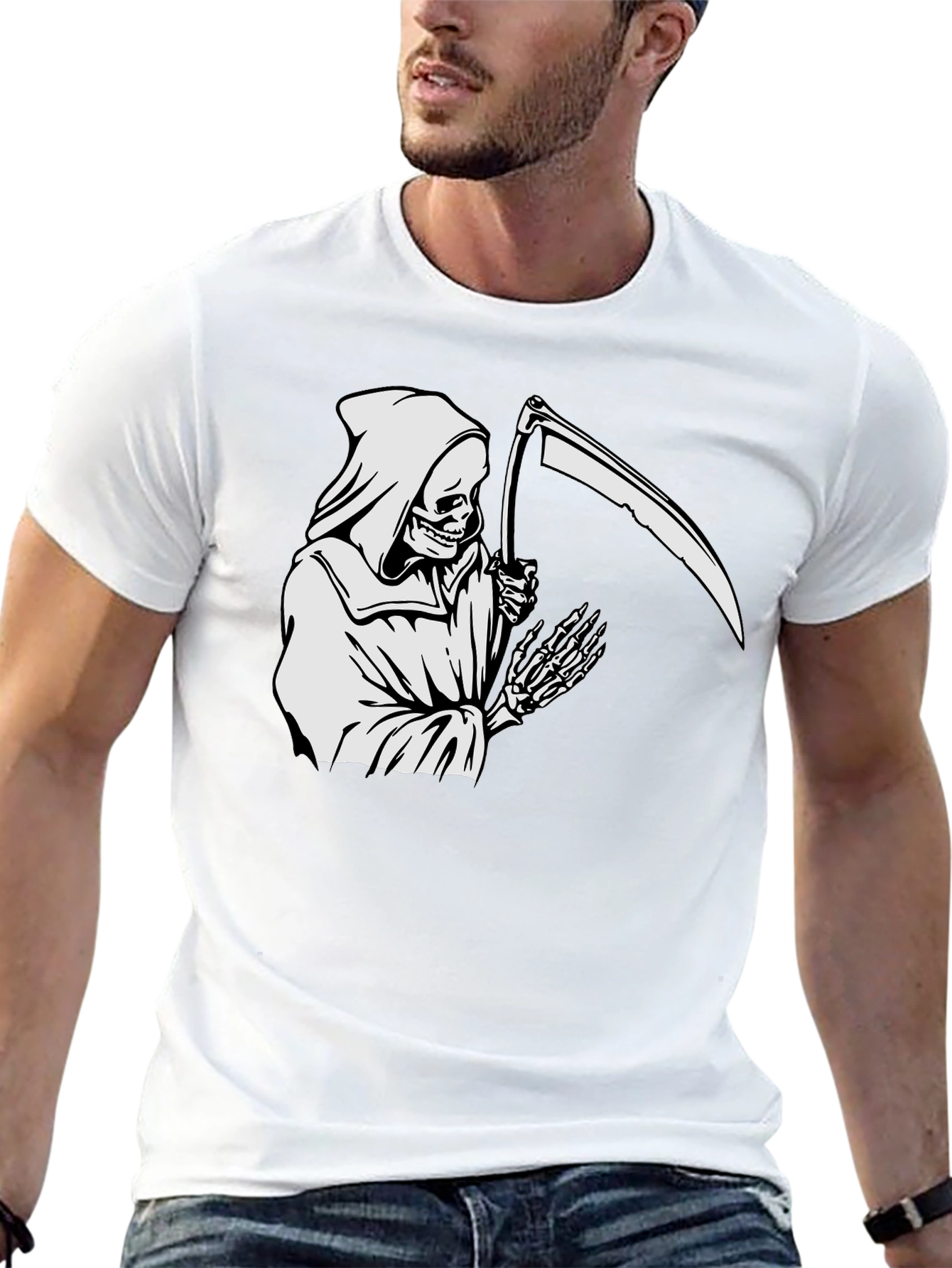 Grim Reaper Graphic T-Shirt - Black