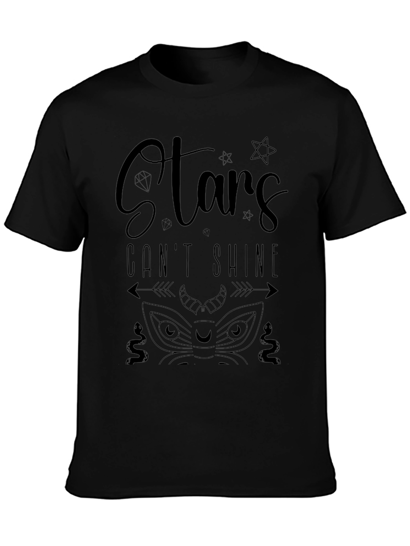 Stars Cant Shine Graphic Print T-Shirt