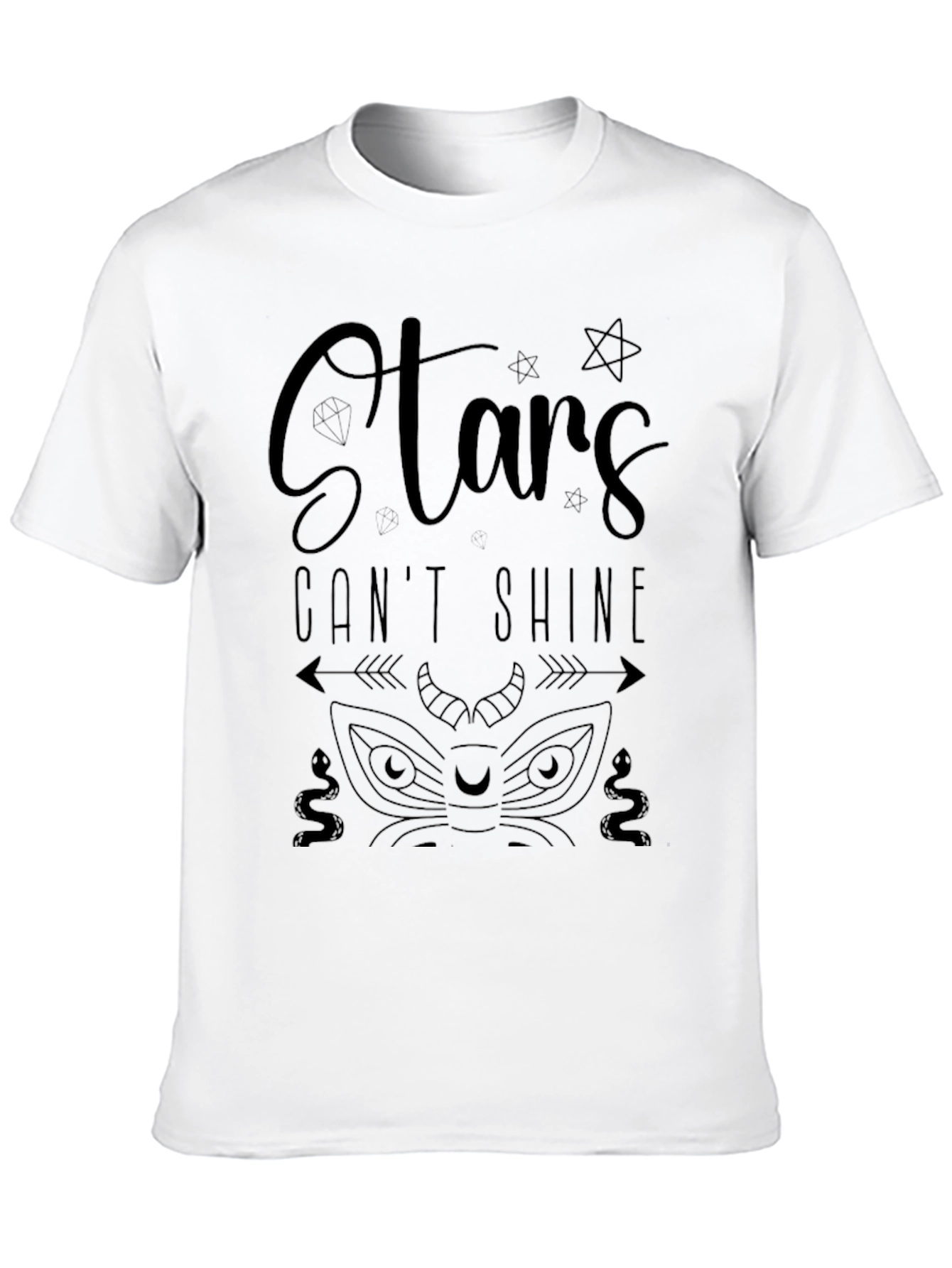 Stars Cant Shine Graphic Print T-Shirt