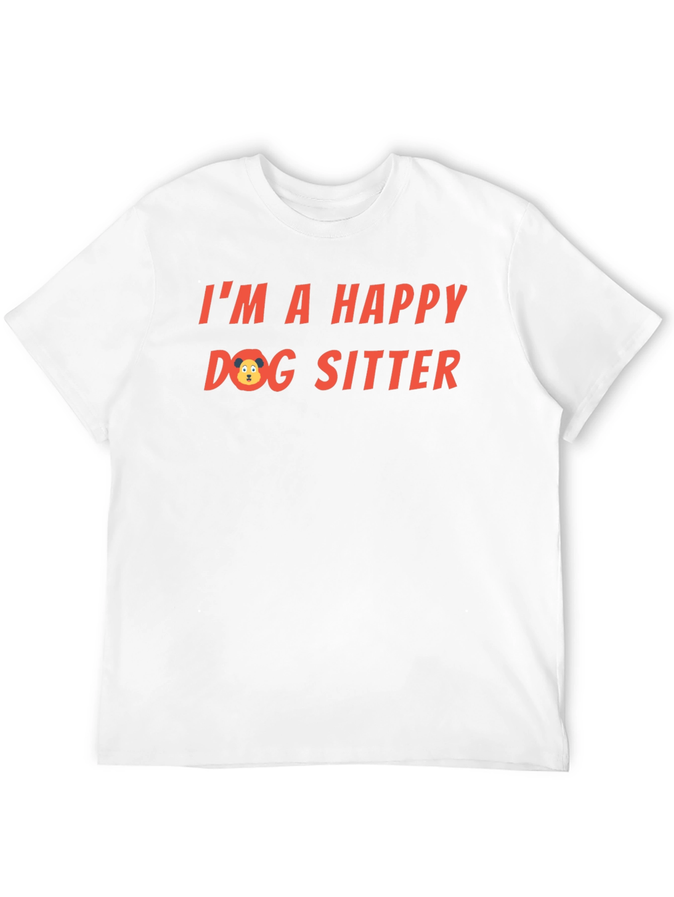 Happy Dog Sitter T-Shirt - Black Cute Design
