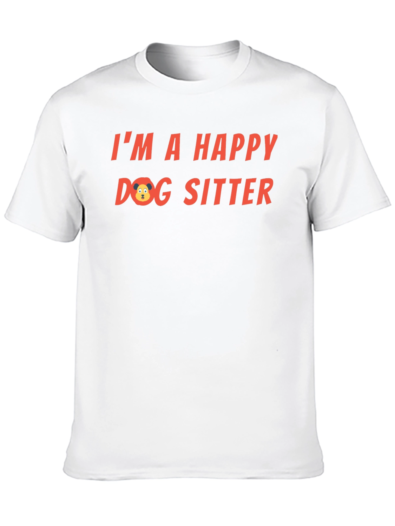 Happy Dog Sitter T-Shirt - Black Cute Design
