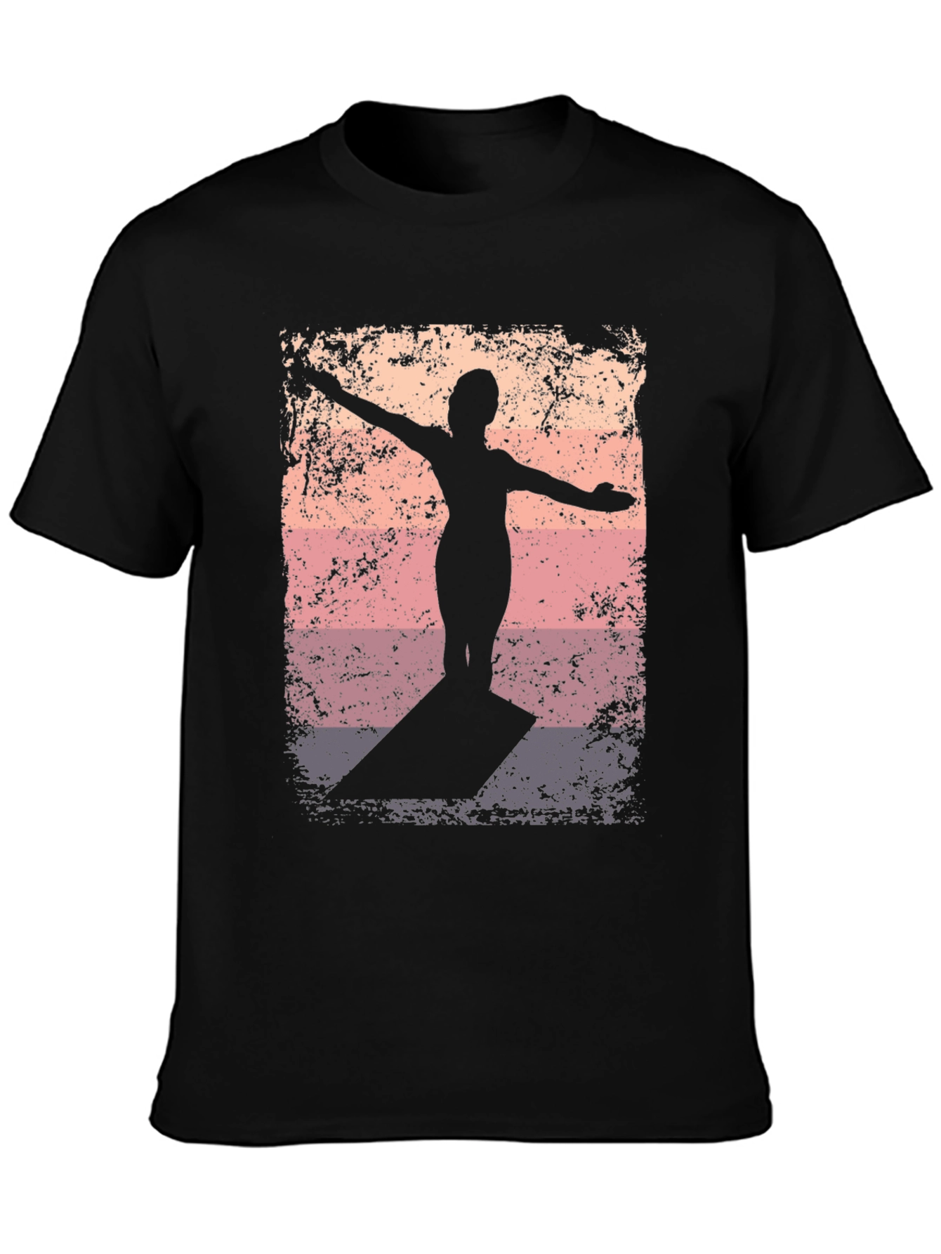 Sunset Diver Graphic Tee - Retro Style