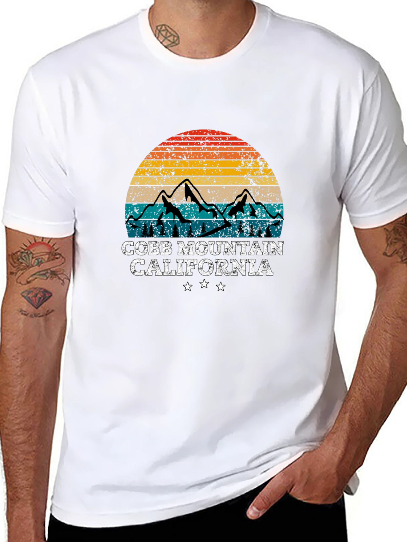 Cobb Mountain California Retro Graphic T-Shirt