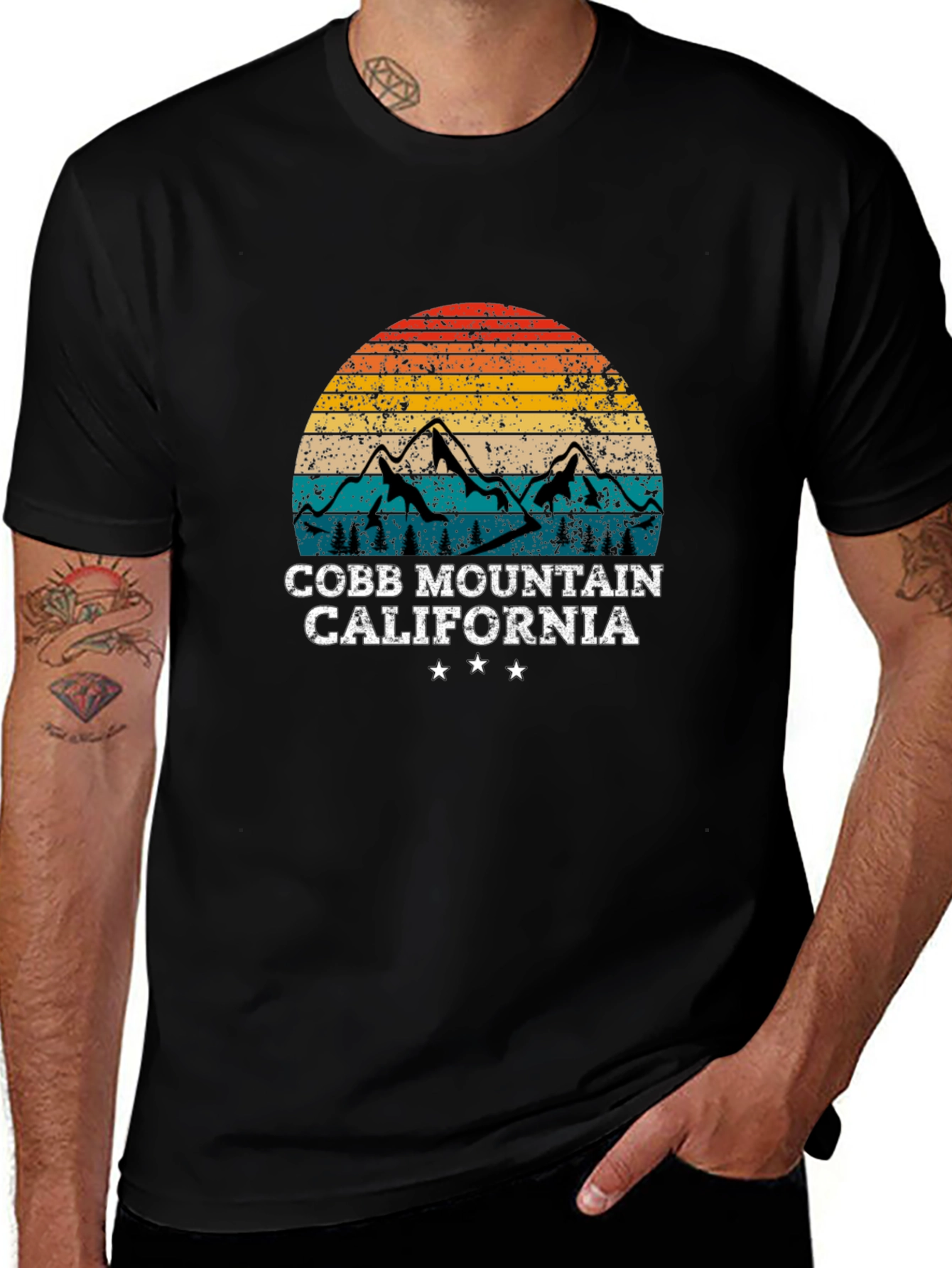 Cobb Mountain California Retro Graphic T-Shirt