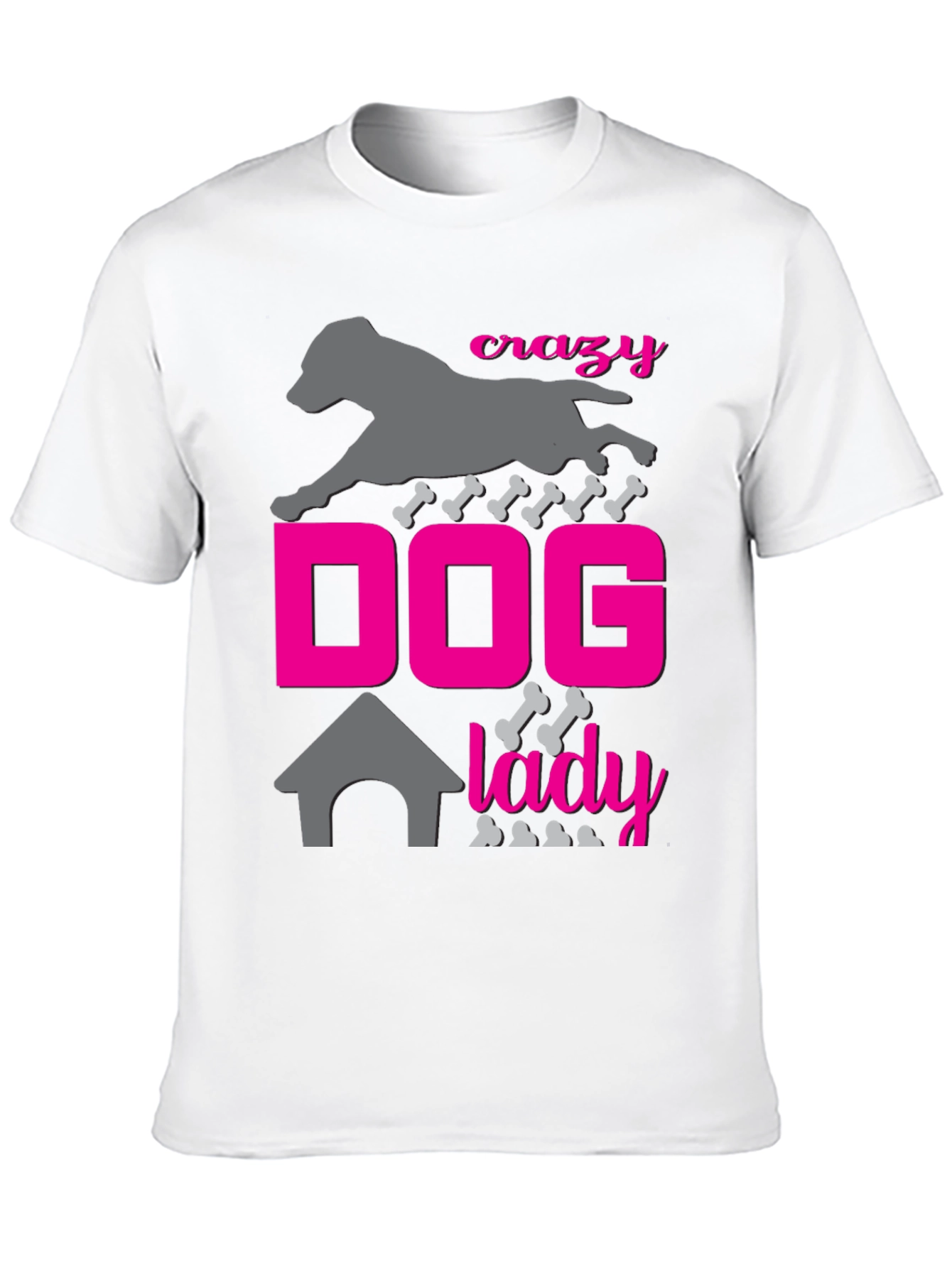 Crazy Dog Lady Graphic Tee - Black