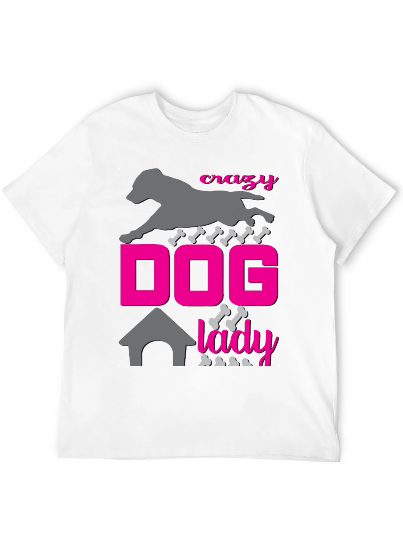 Crazy Dog Lady Graphic Tee - Black