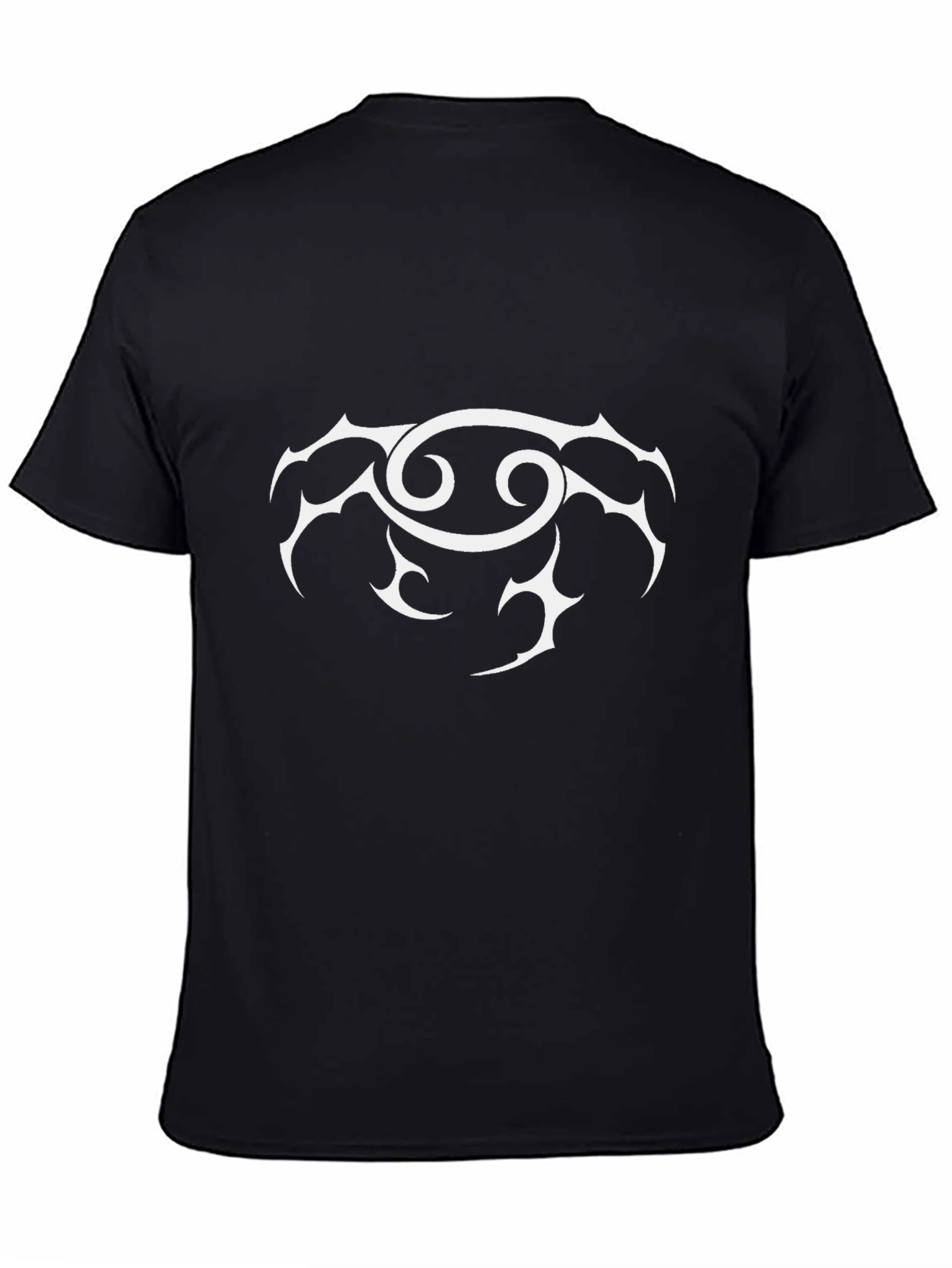 Cancer Zodiac Sign Graphic Tee - Black Cotton T-Shirt