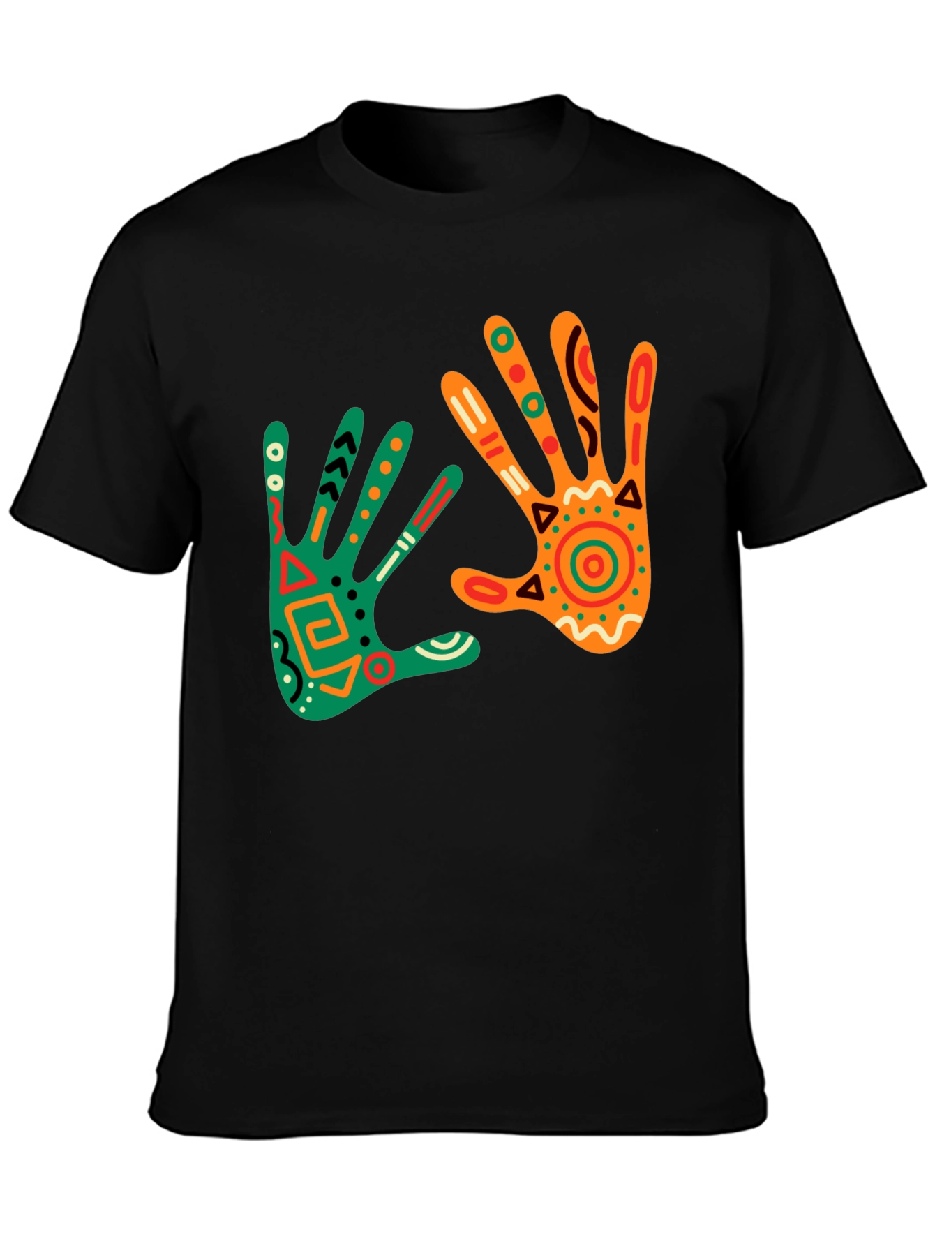 Tribal Hand Print Tee - Unique Design