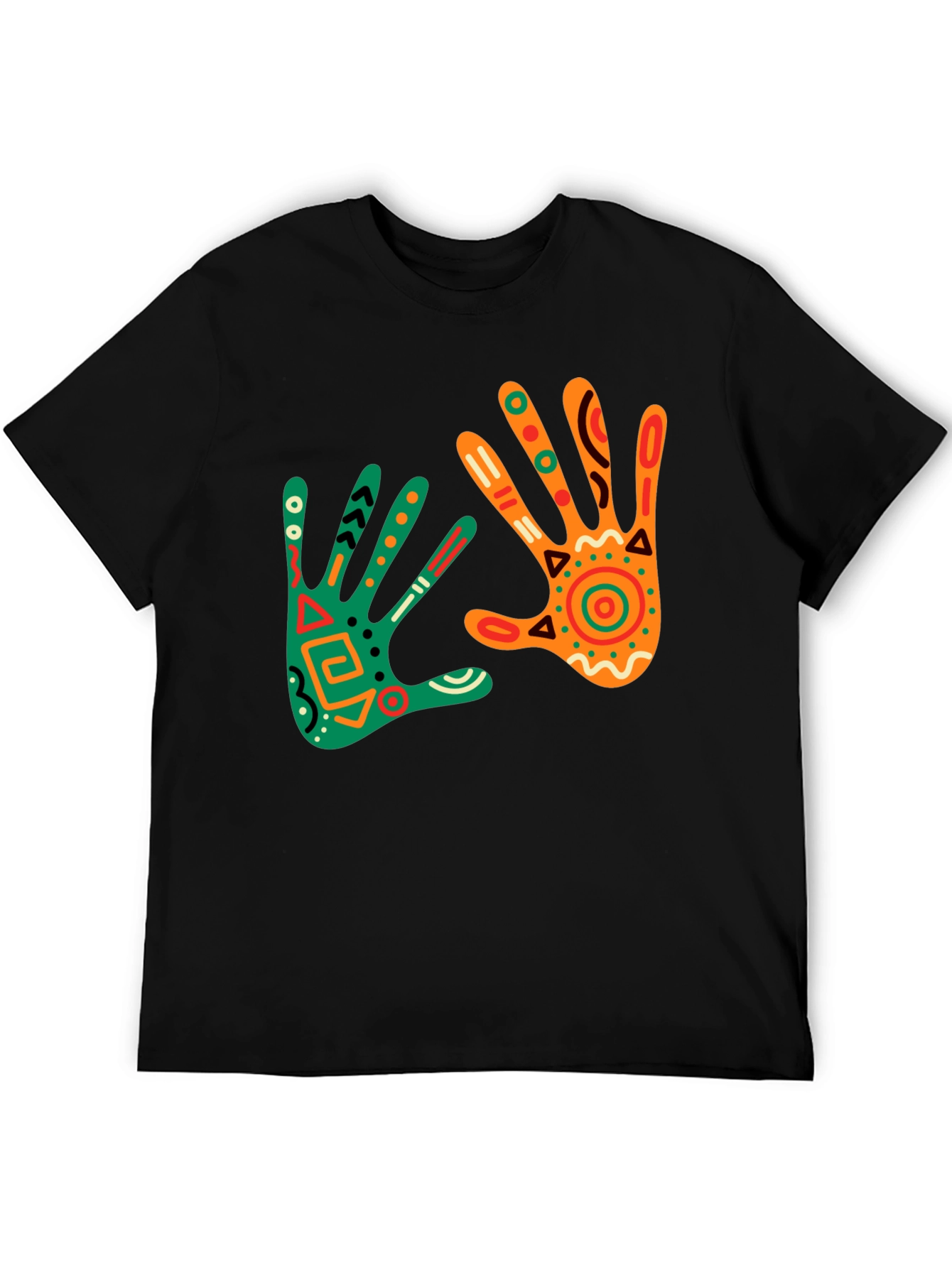 Tribal Hand Print Tee - Unique Design