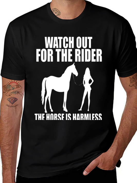Humorous Horse Rider T-Shirt - Watch Out for the Rider!
