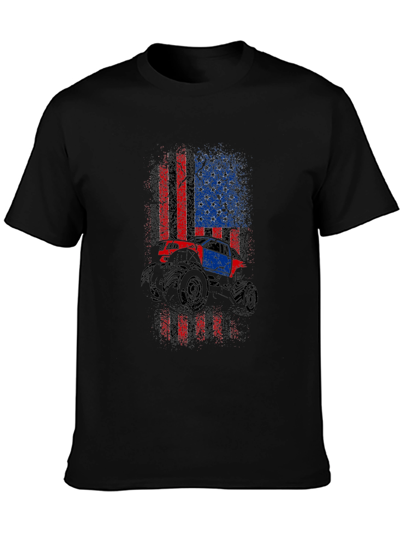 American Flag Monster Truck T-Shirt