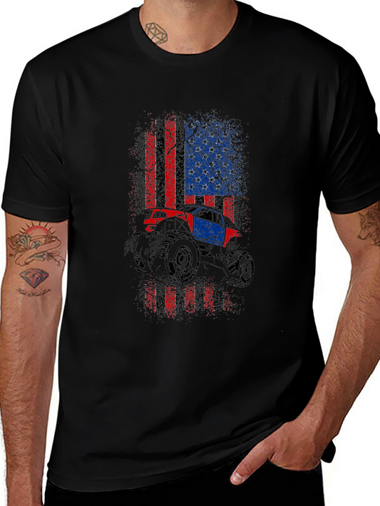 American Flag Monster Truck T-Shirt