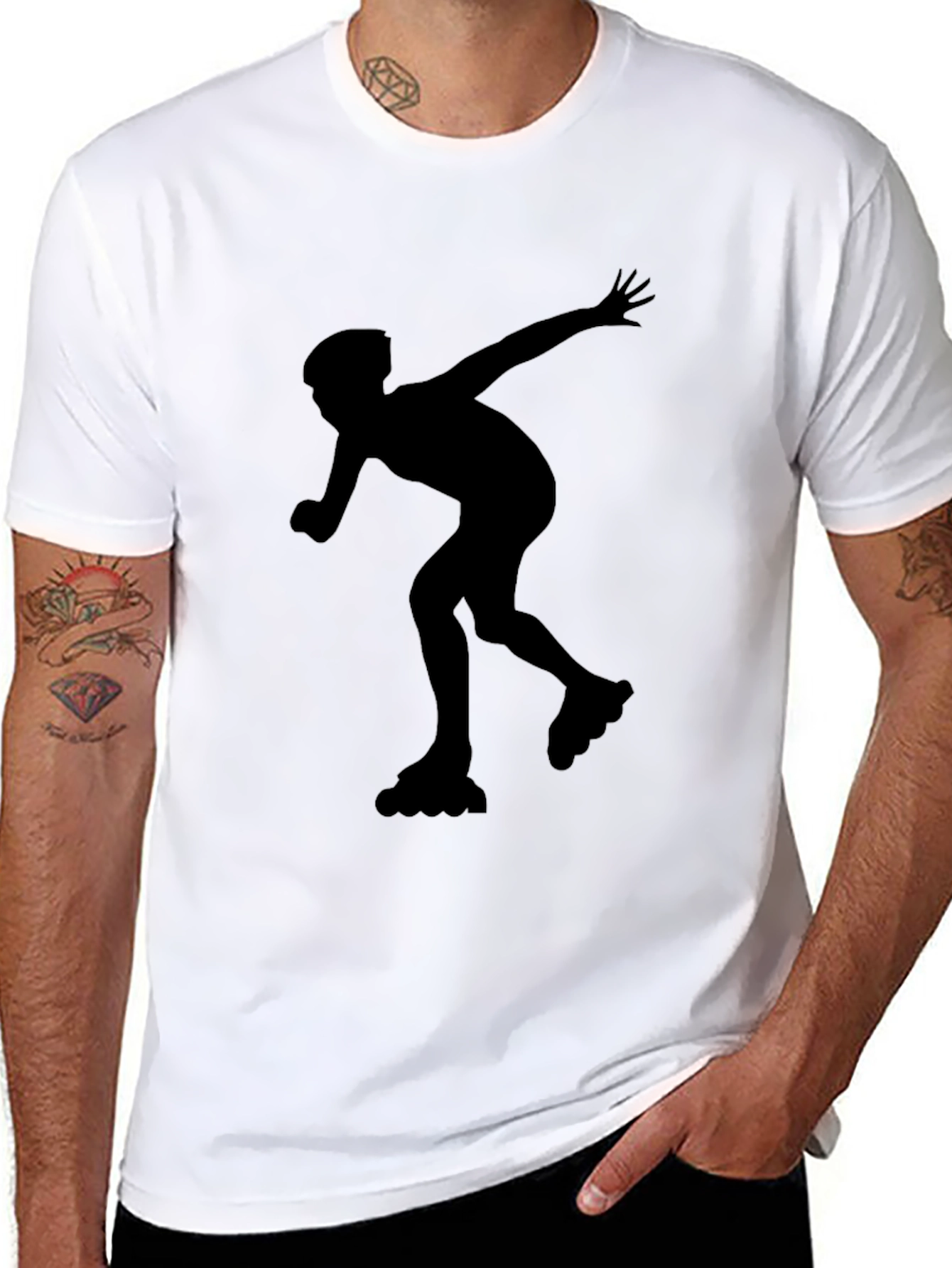 Inline Skater Graphic Tee - Black