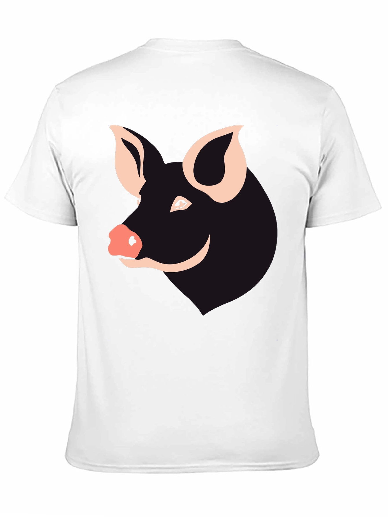 Pig Face Graphic Tee - Black Cotton T-Shirt