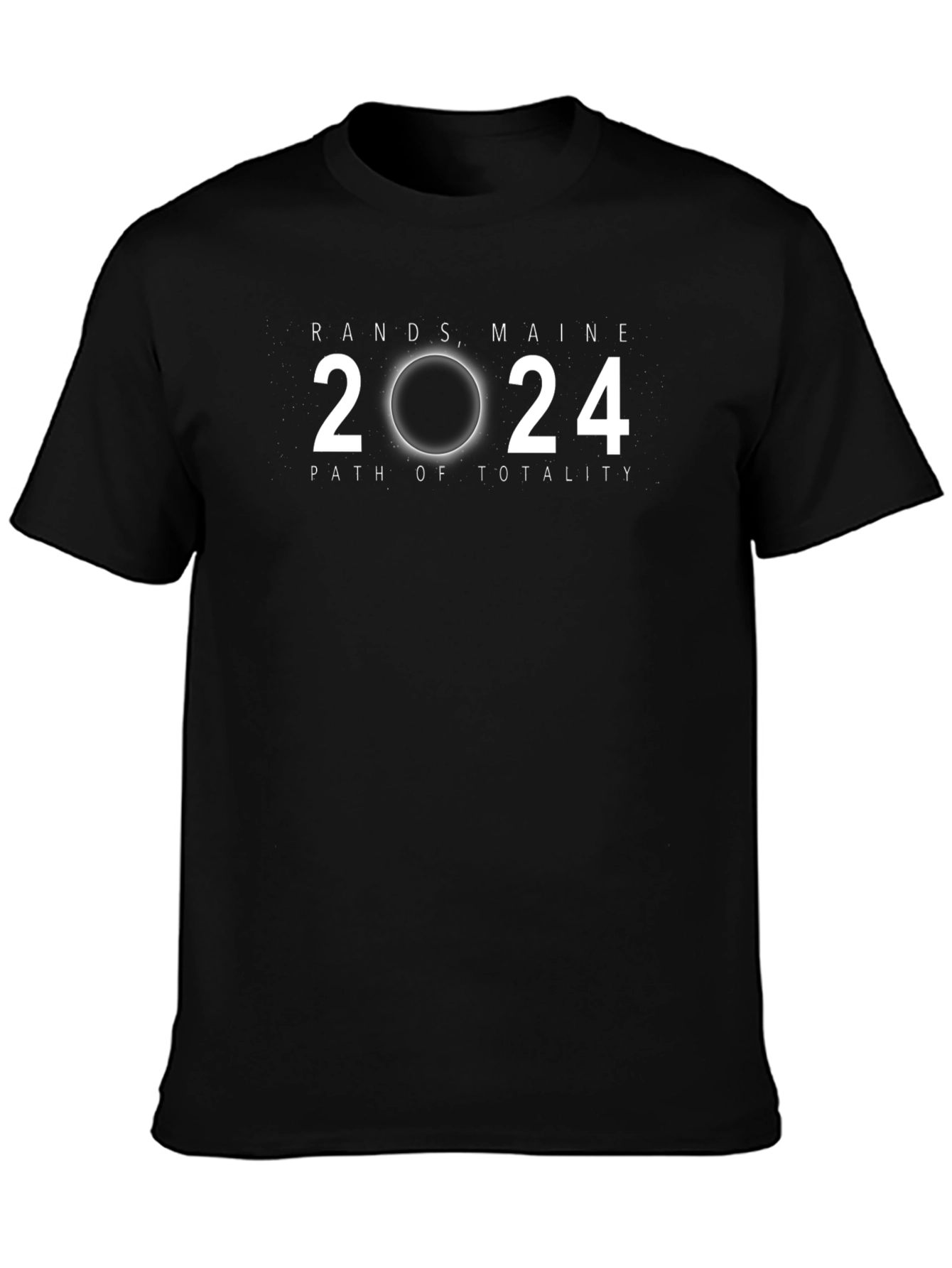 Rands Maine 2024 Path of Totality Black T-Shirt