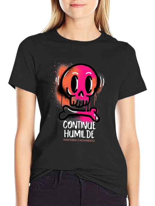 Continue Humilde T-Shirt: Skull Graphic Tee