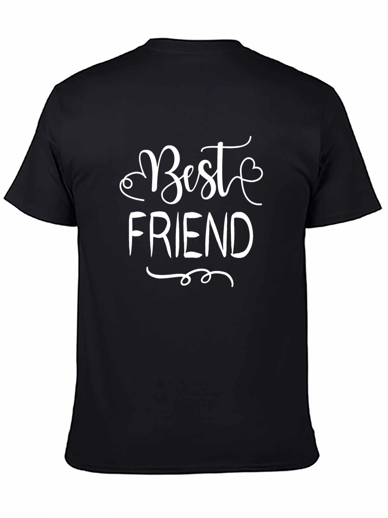 Best Friend Graphic Tee - Black Crew Neck