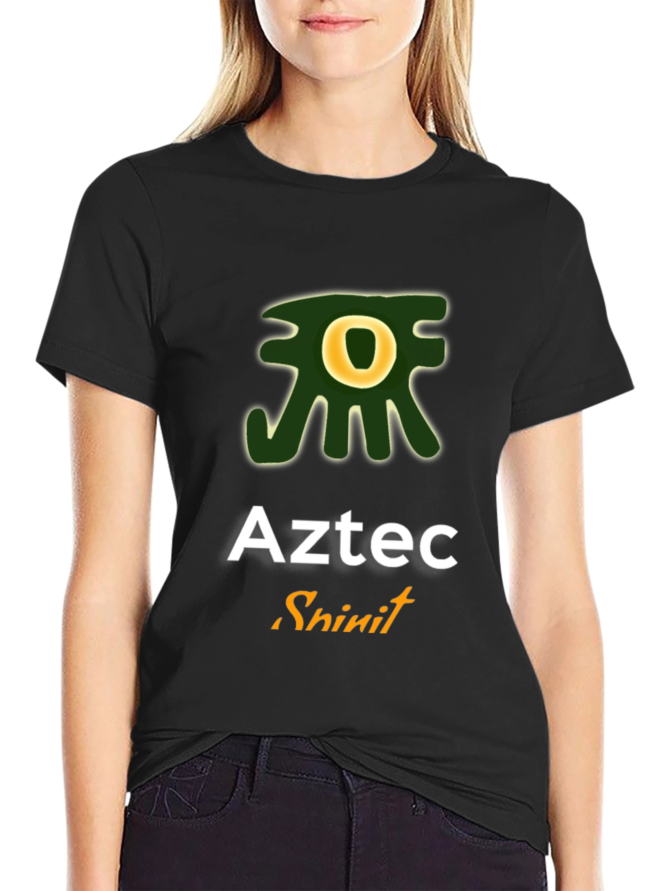Aztec Spirit Graphic Tee - Stylish Black T-Shirt