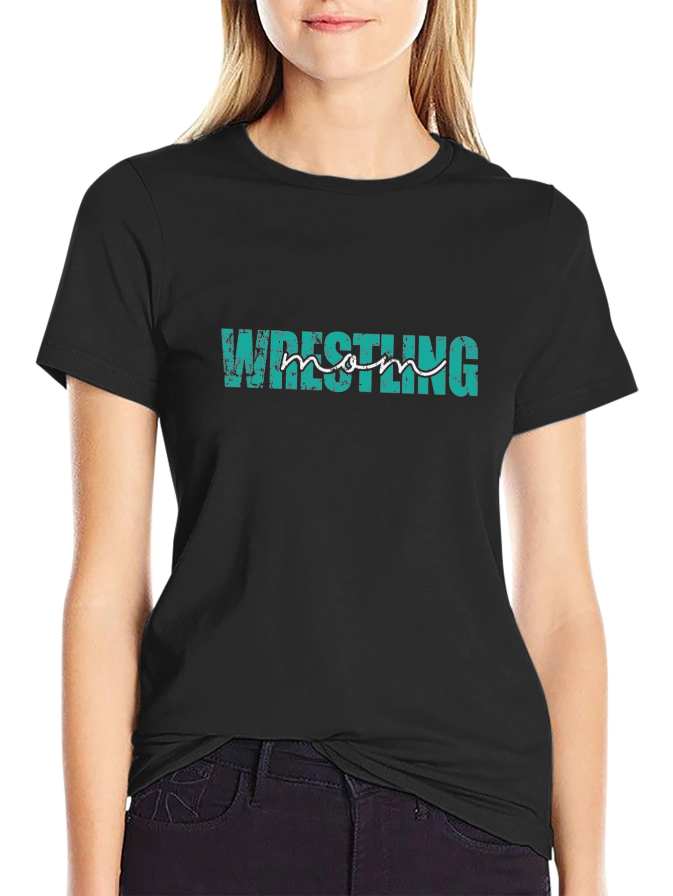 Wrestling Mom T-Shirt - Black Graphic Tee