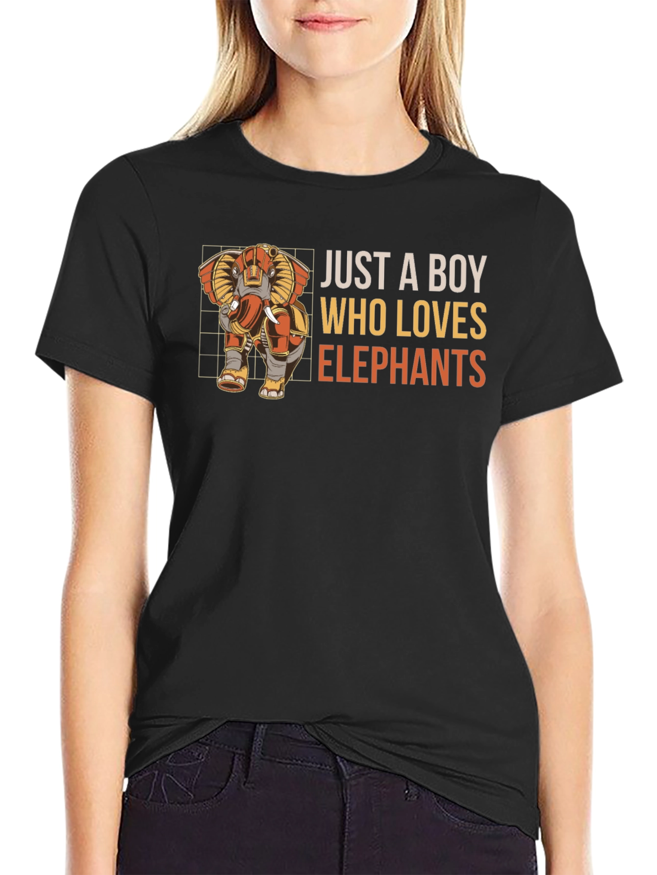 Just a Boy Who Loves Elephants Graphic Tee