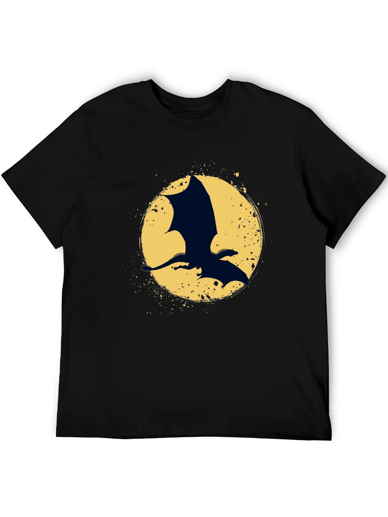 Dragon Silhouette Graphic Tee - Black