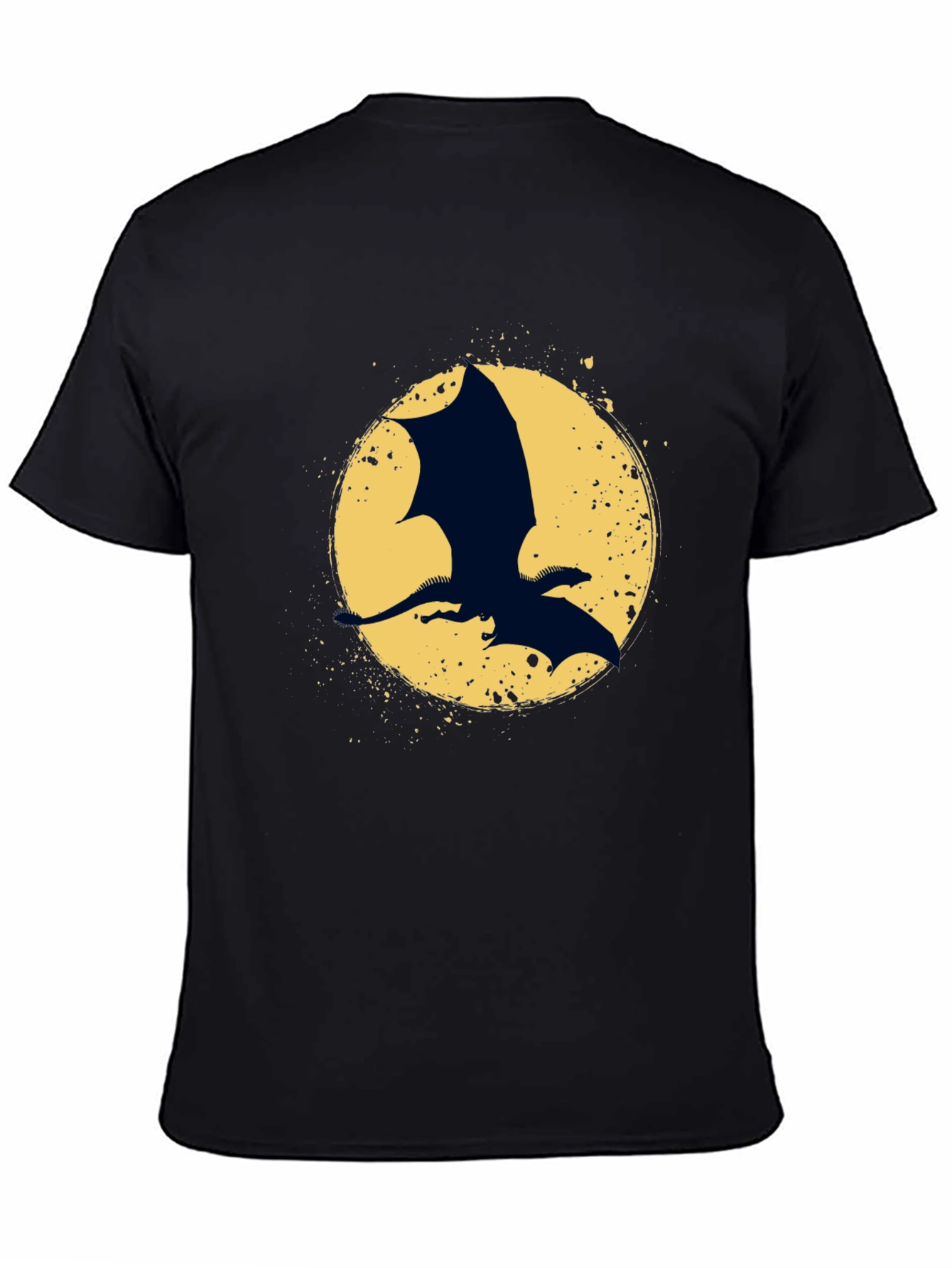 Dragon Silhouette Graphic Tee - Black