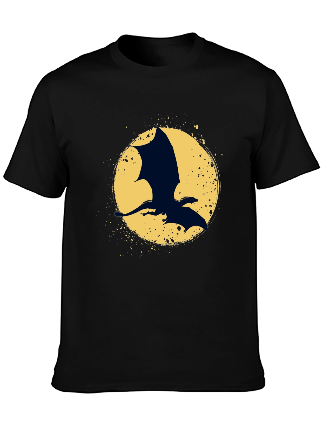 Dragon Silhouette Graphic Tee - Black