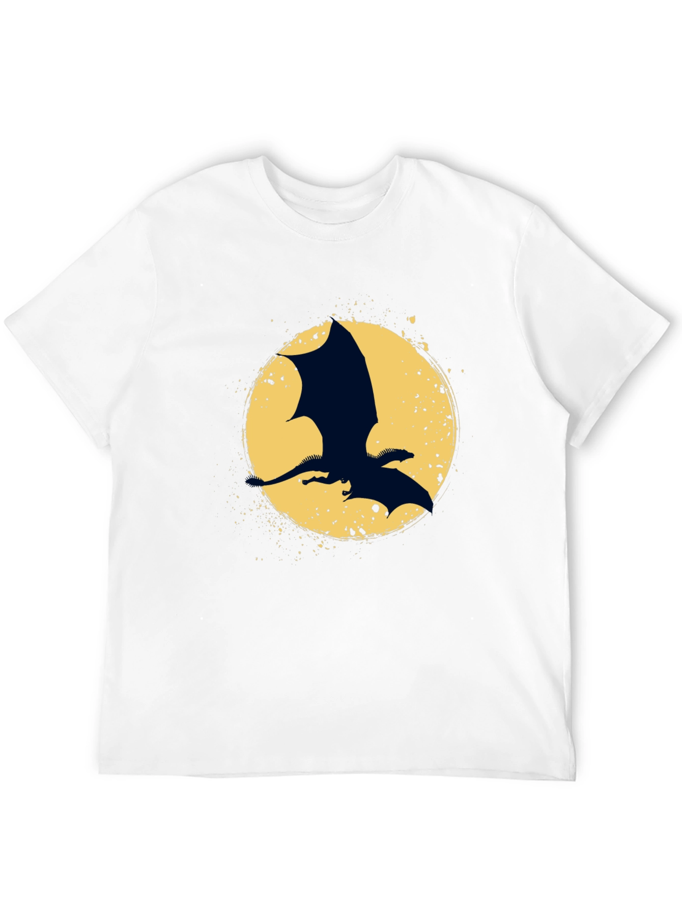 Dragon Silhouette Graphic Tee - Black