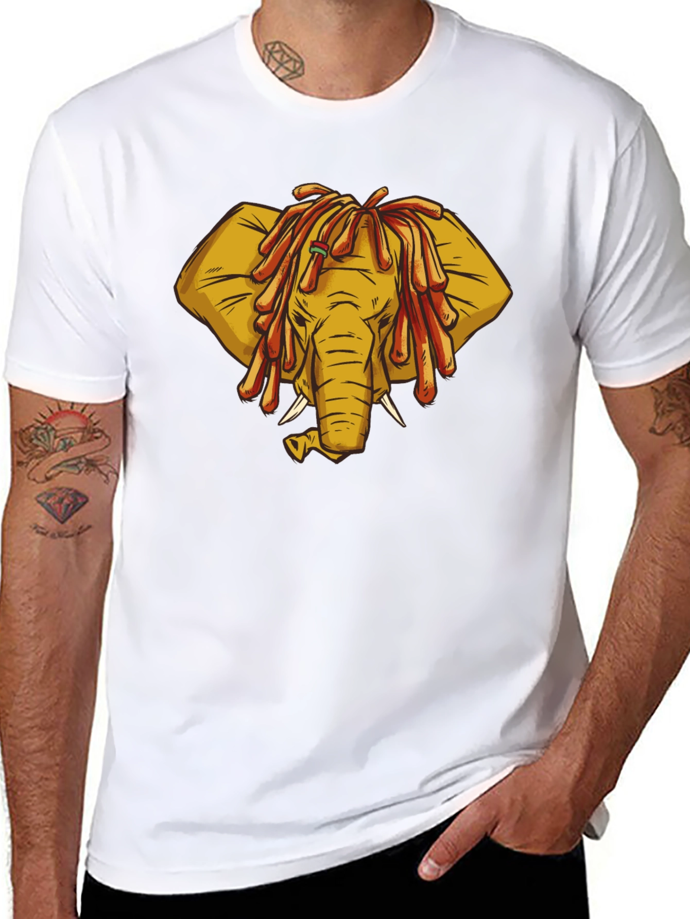 Rasta Elephant Graphic Tee - Unique Design!