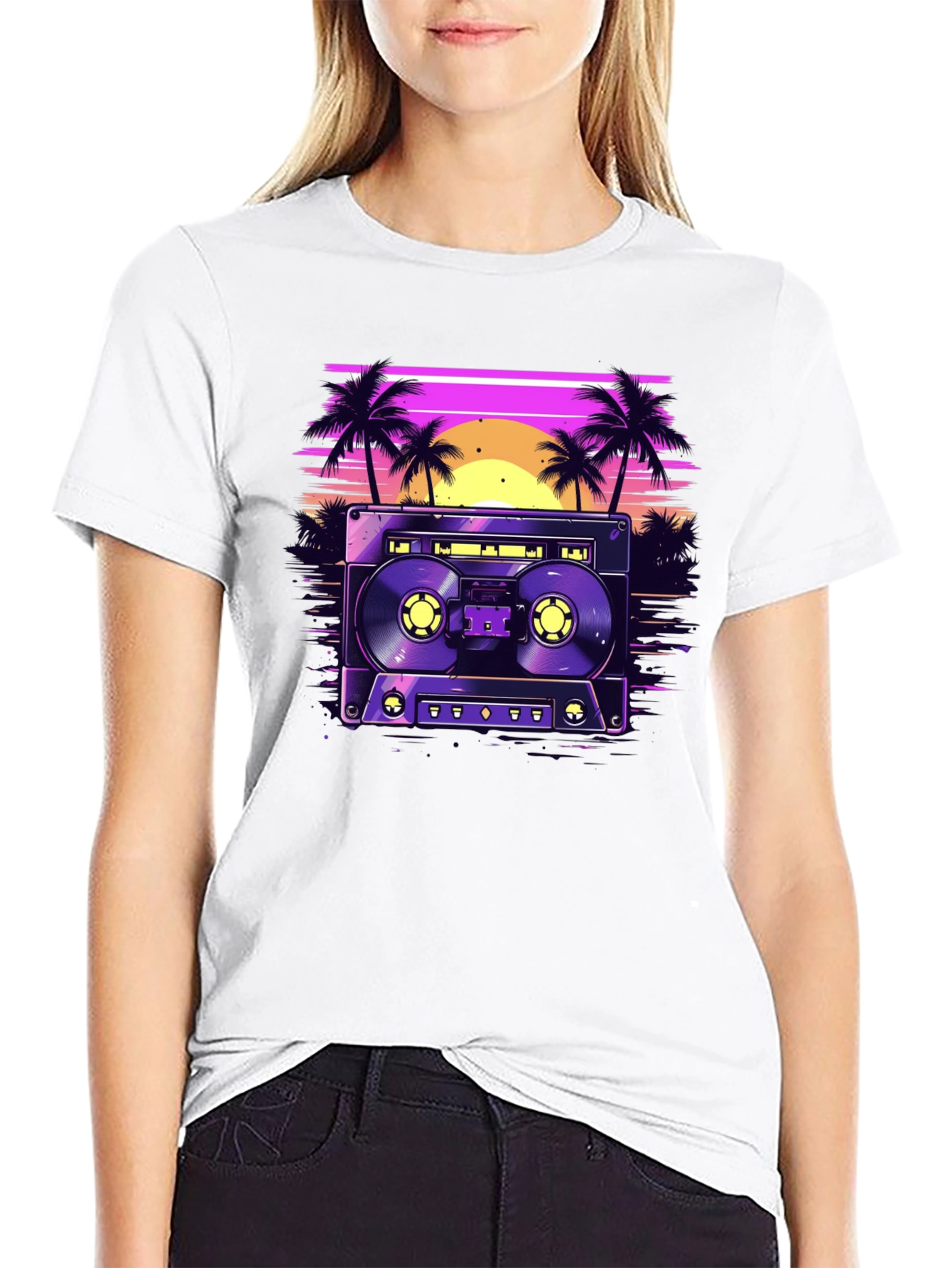 Retro Cassette Beach T-Shirt