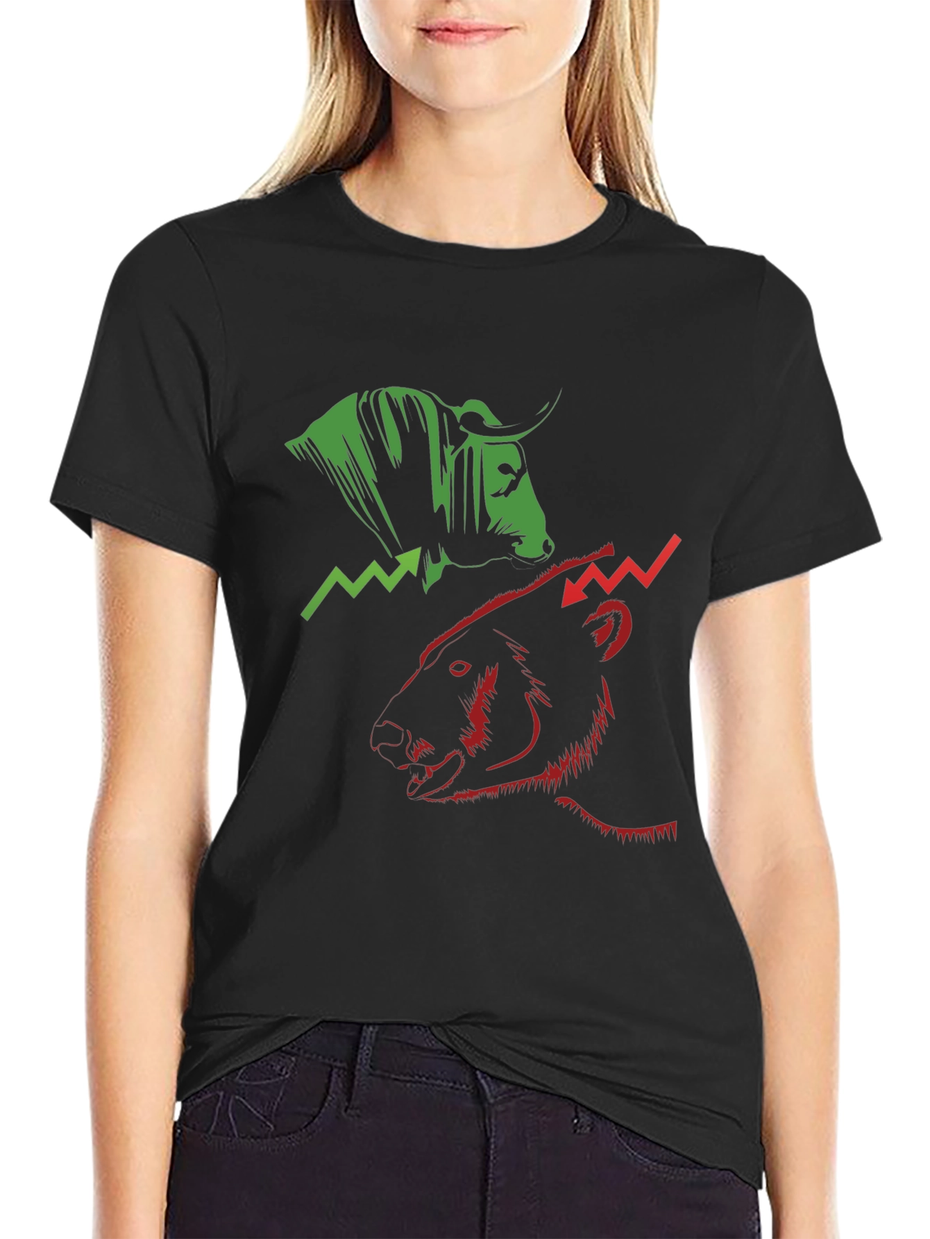 Bull and Bear Graphic Tee