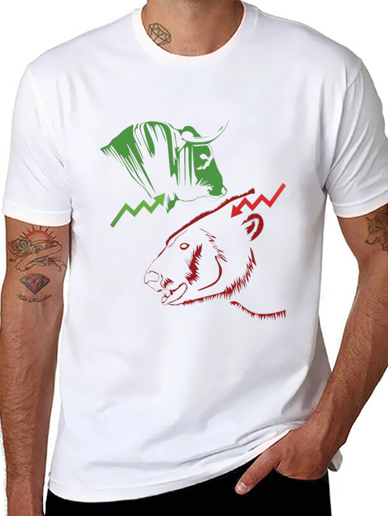 Bull and Bear Graphic Tee