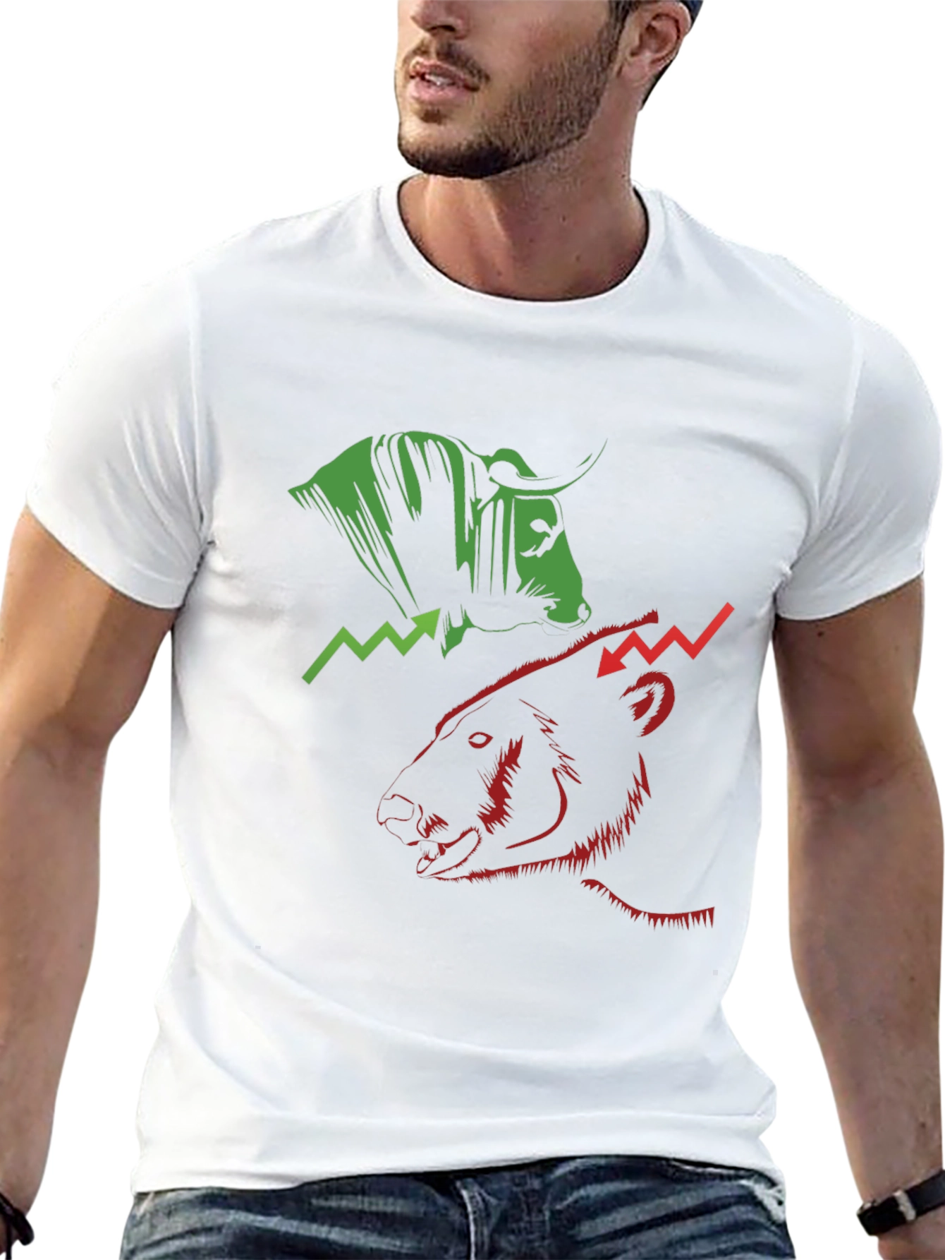 Bull and Bear Graphic Tee