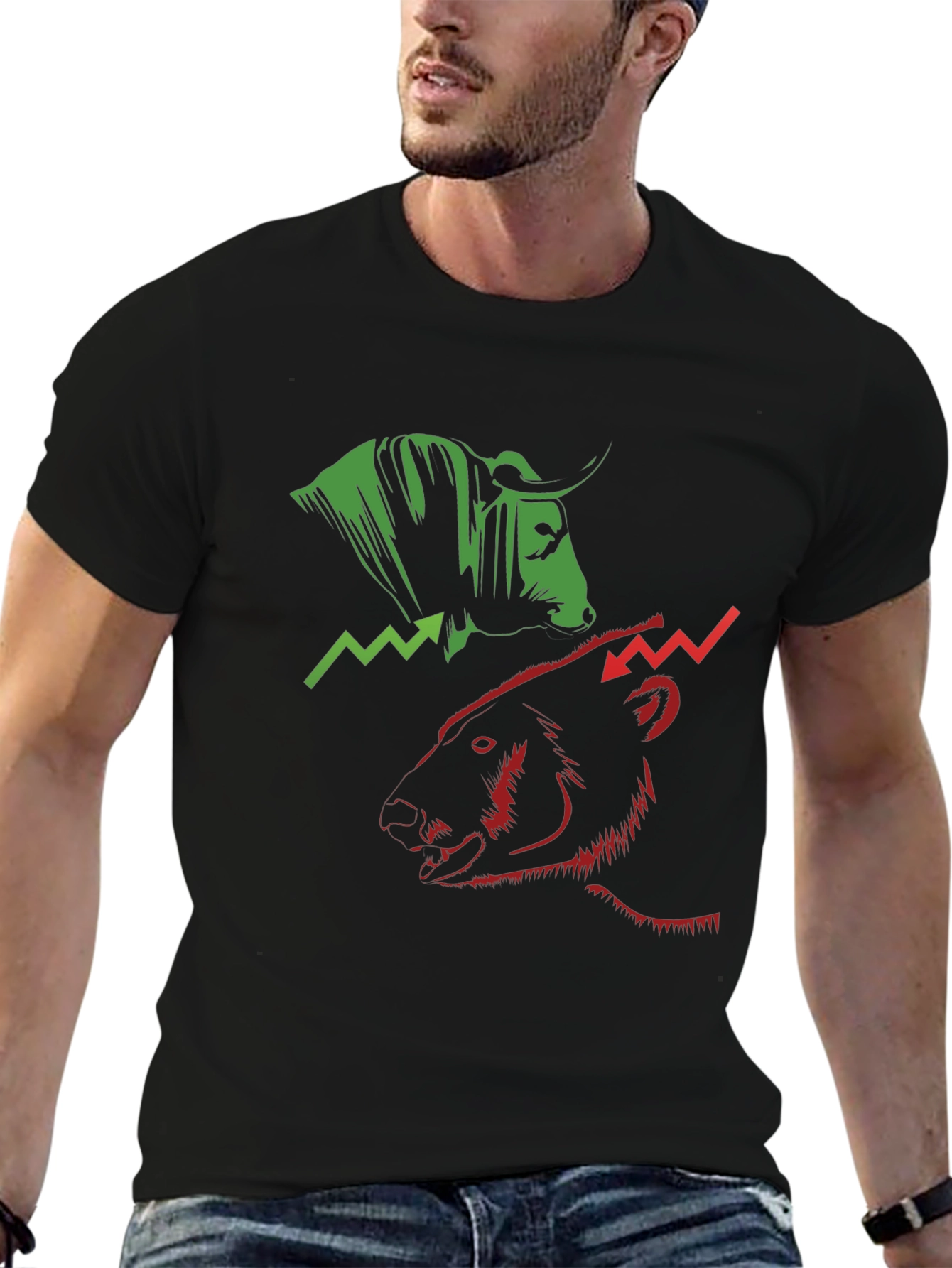 Bull and Bear Graphic Tee
