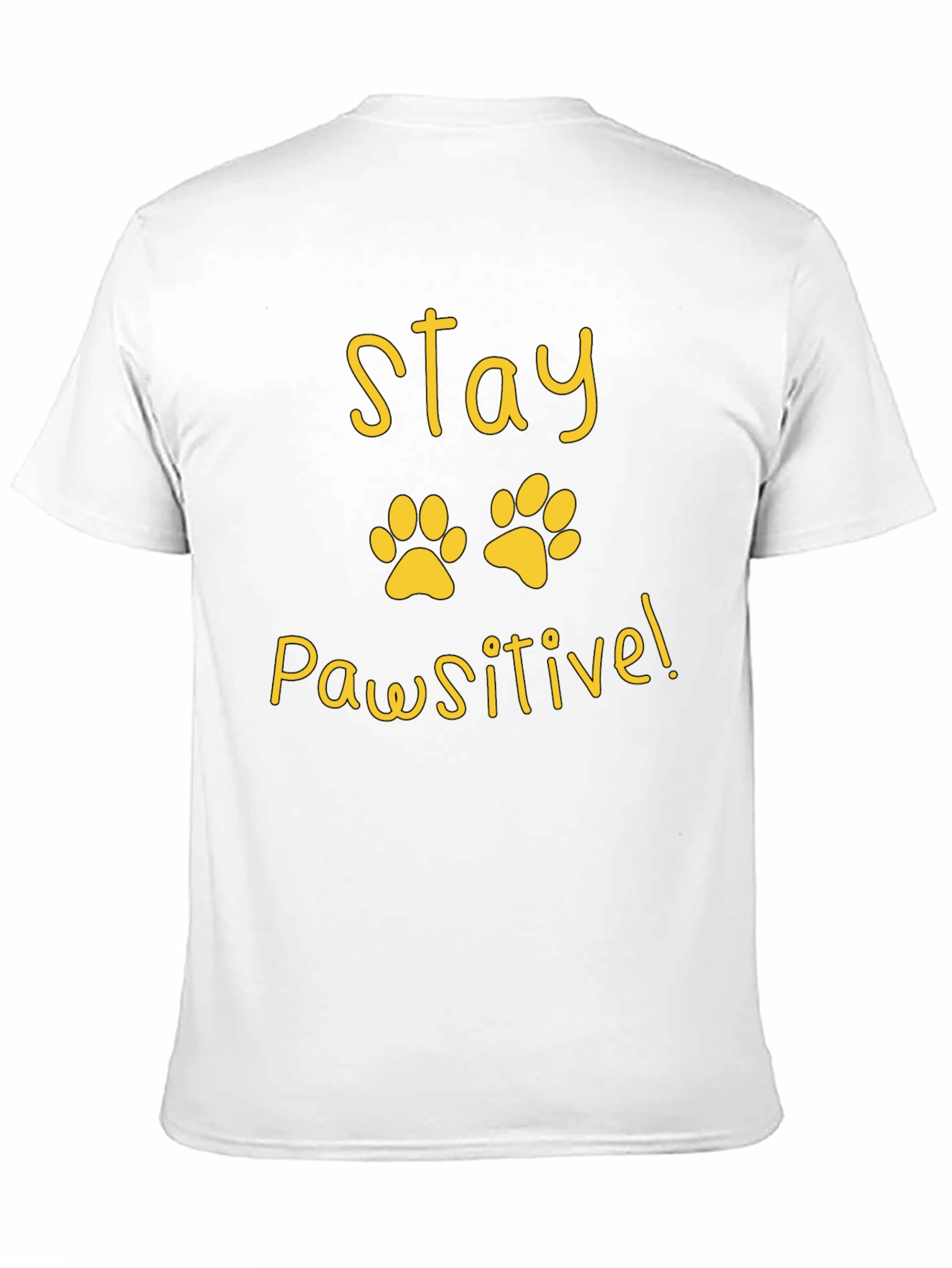 Stay Pawsitive Black T-Shirt