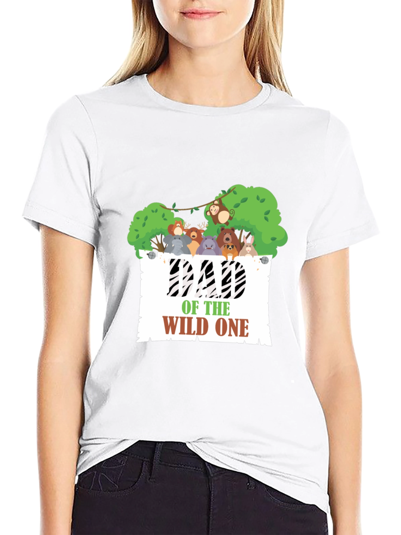 Dad of the Wild One Black Graphic Tee