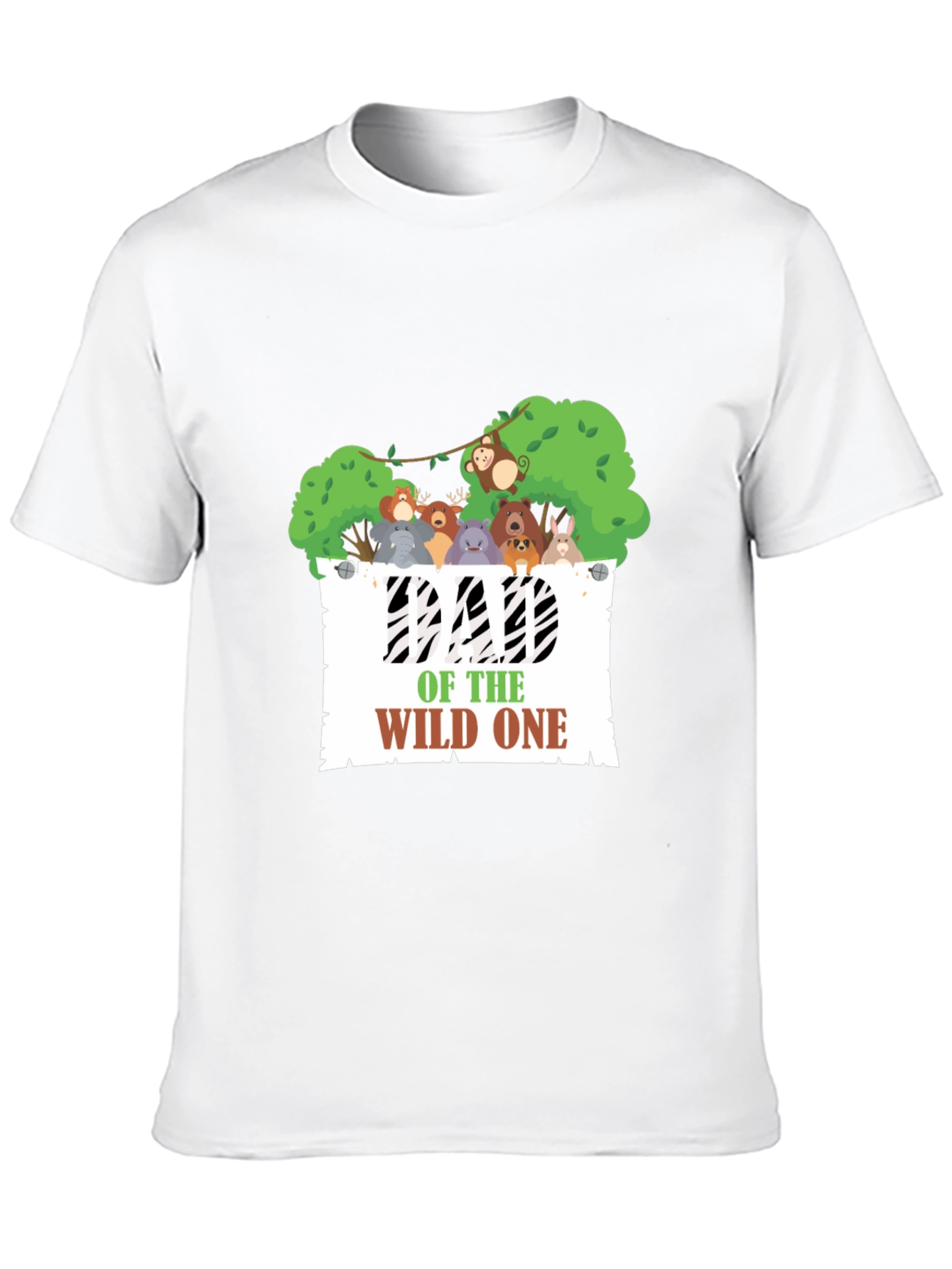 Dad of the Wild One Black Graphic Tee