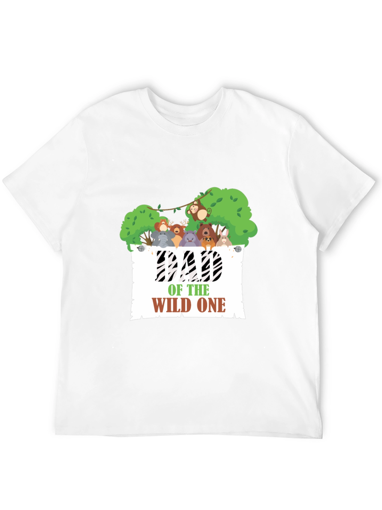 Dad of the Wild One Black Graphic Tee