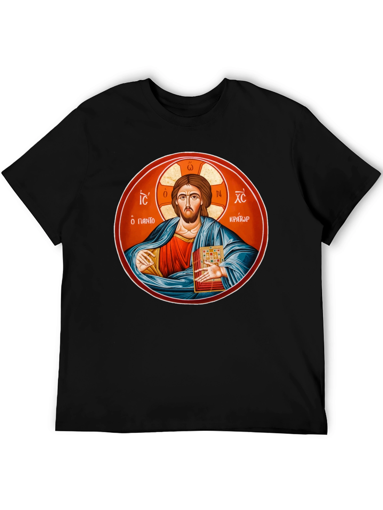 Jesus Christ Pantocrator Black T-Shirt