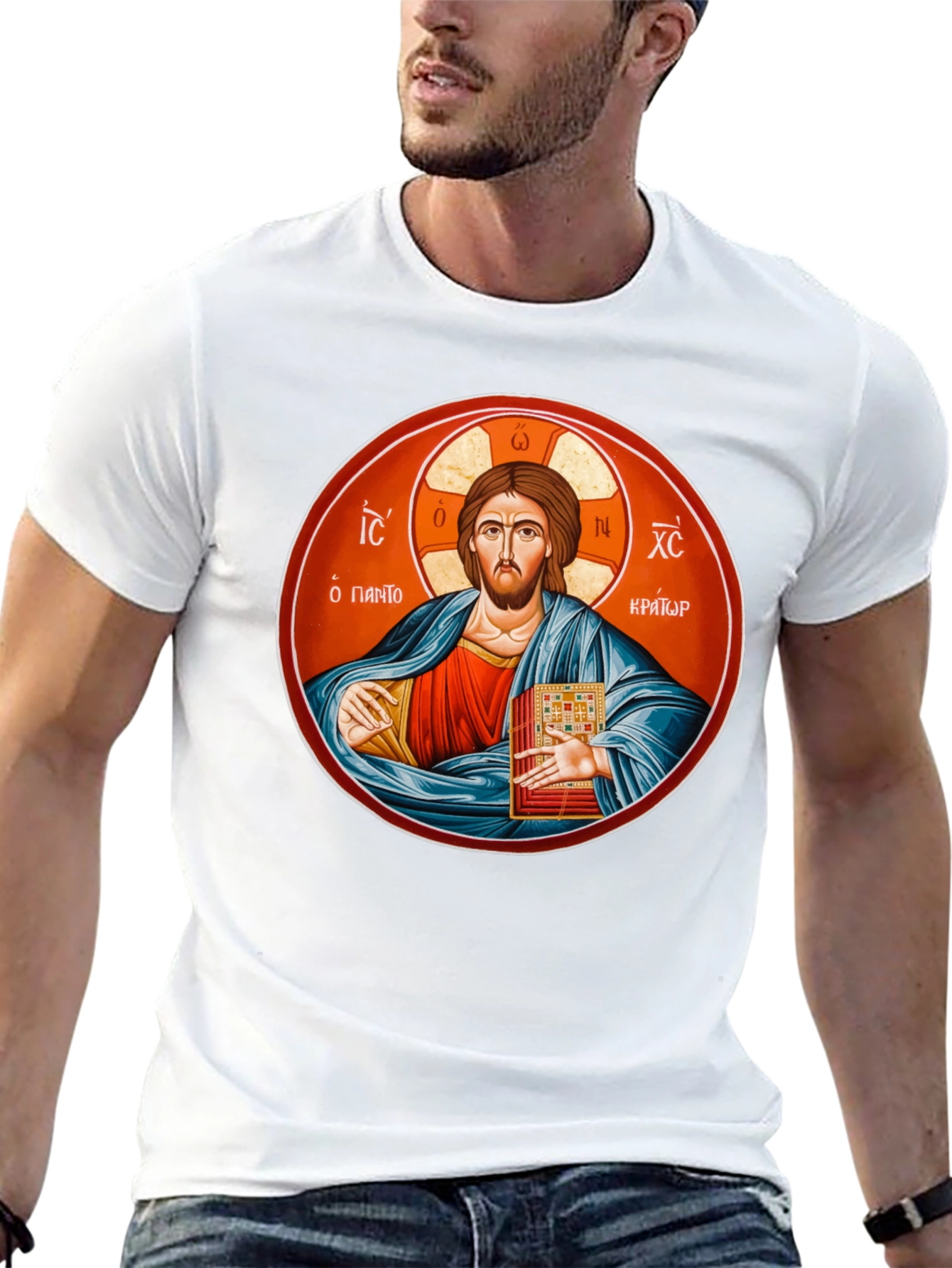 Jesus Christ Pantocrator Black T-Shirt