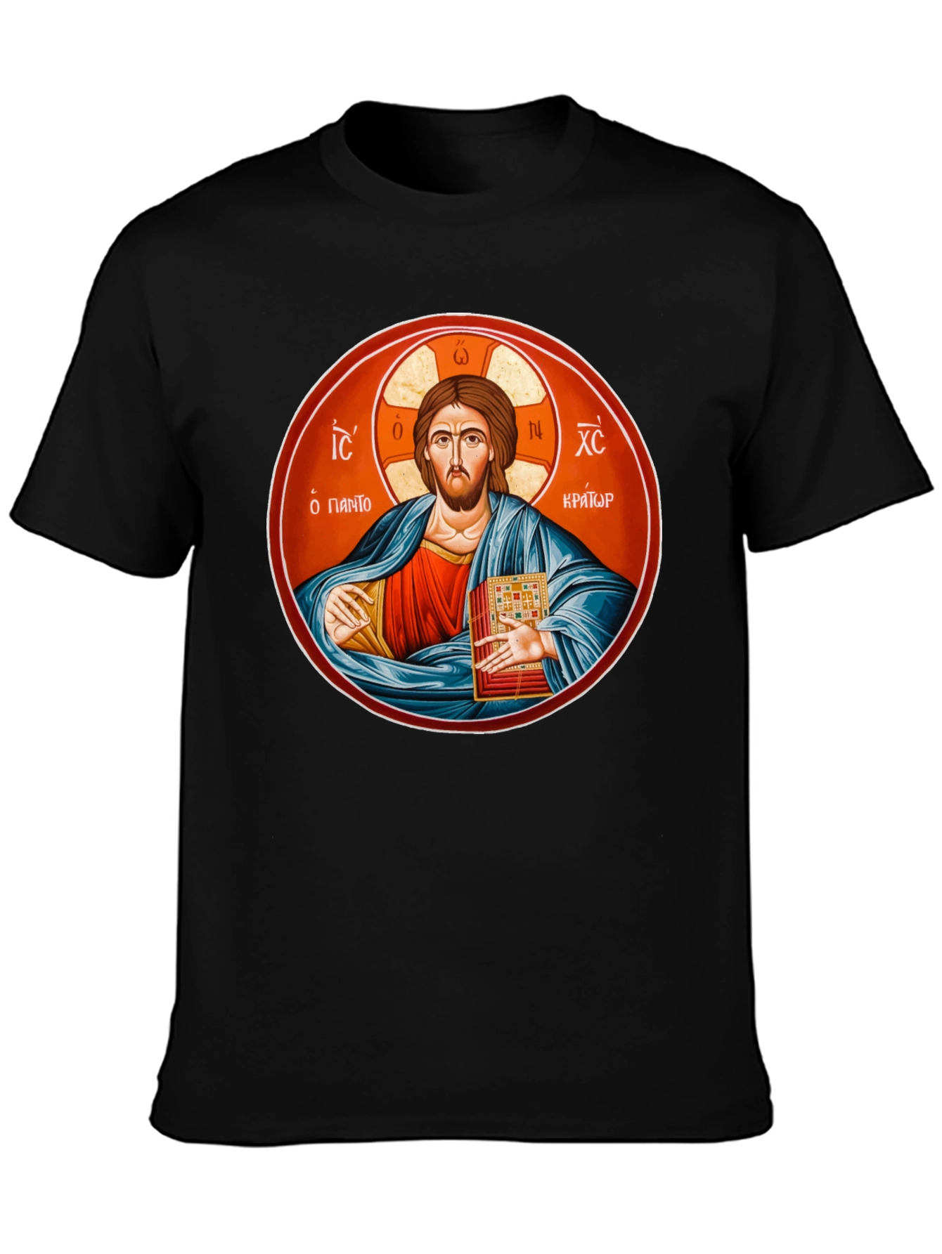Jesus Christ Pantocrator Black T-Shirt